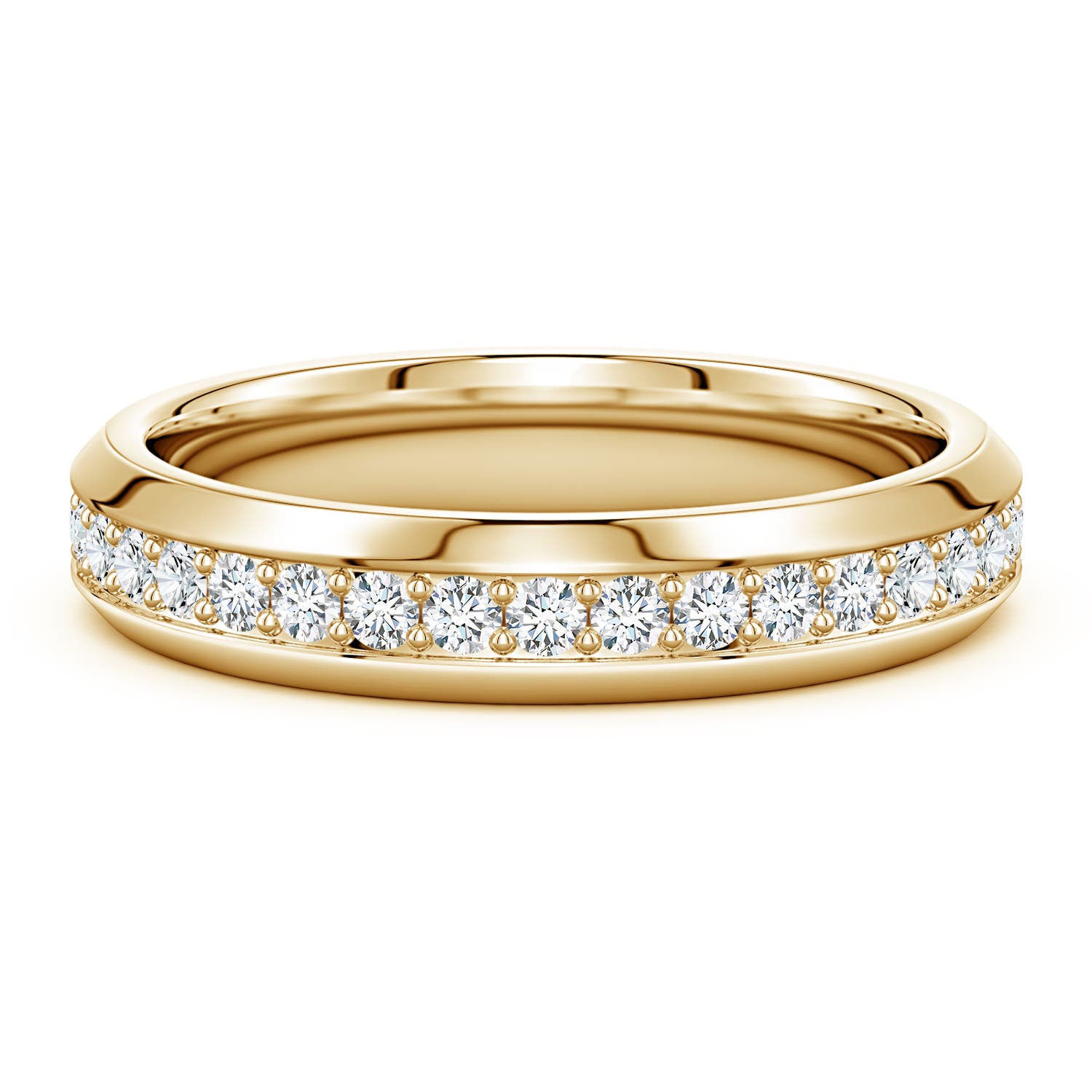 100 5 1.9mm FGVS Men�s Lab-Grown Diamond Eternity Ring in Yellow Gold - main