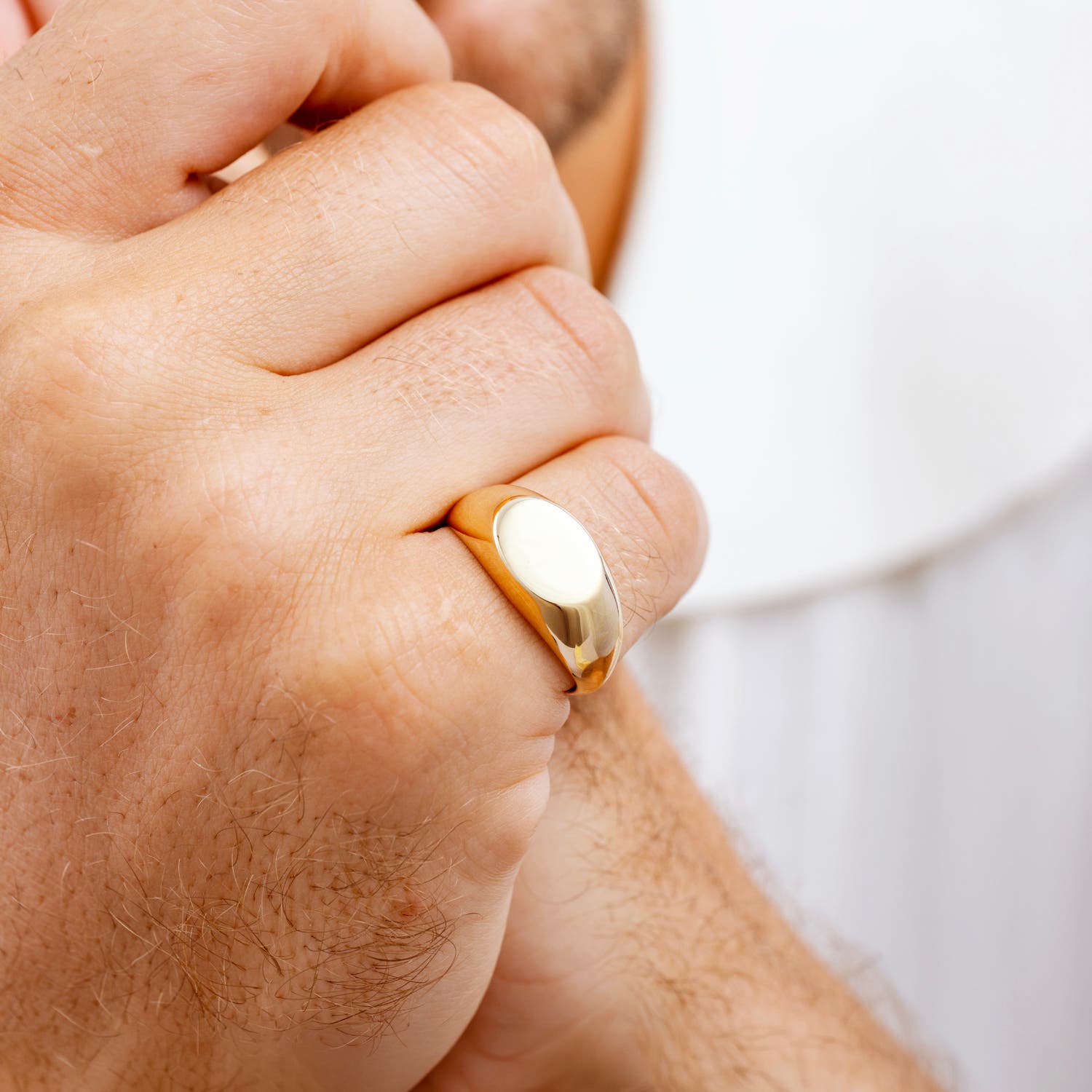Oval Men's Signet Ring