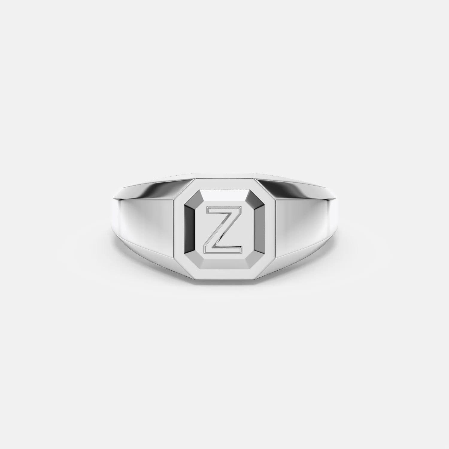 Men's Capital 'Z' Octagon Signet Ring