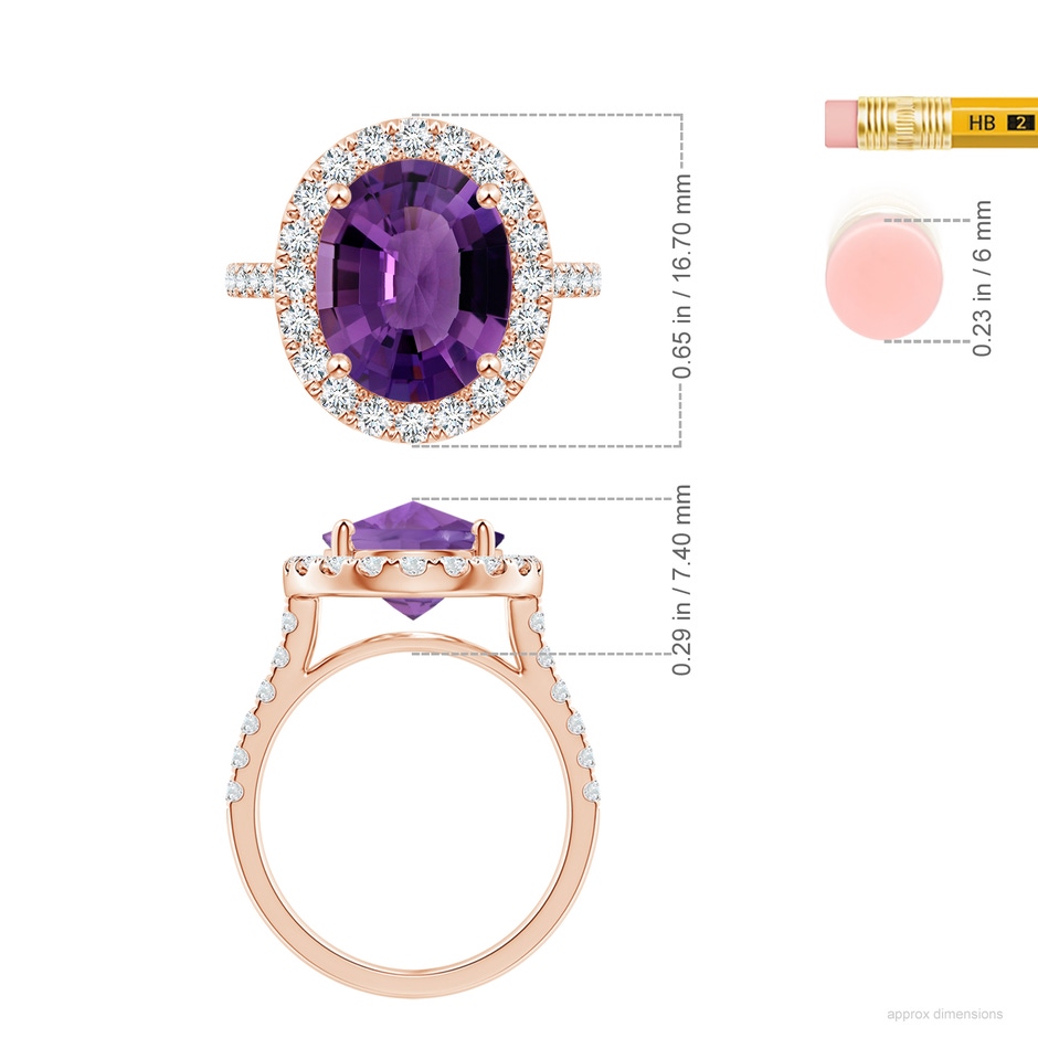 12.08x10.14x6.38mm AAAA FC_SR1066AMD_H-RGE-AAAA-12.08x10.14x6.38 in 18K Rose Gold ruler
