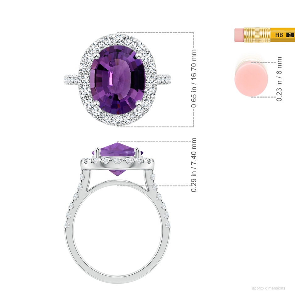 12.08x10.14x6.38mm AAAA FC_SR1066AMD_H-WGE-AAAA-12.08x10.14x6.38 in 18K White Gold ruler
