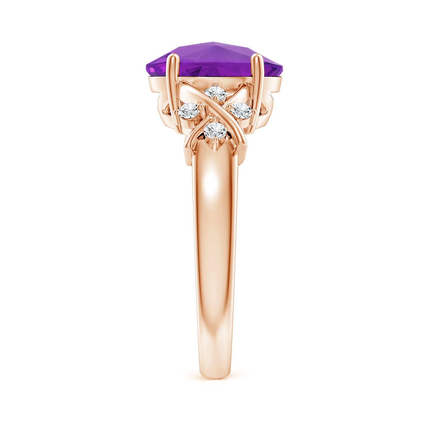 AAAA - Amethyst / 2.38 CT / 14 KT Rose Gold