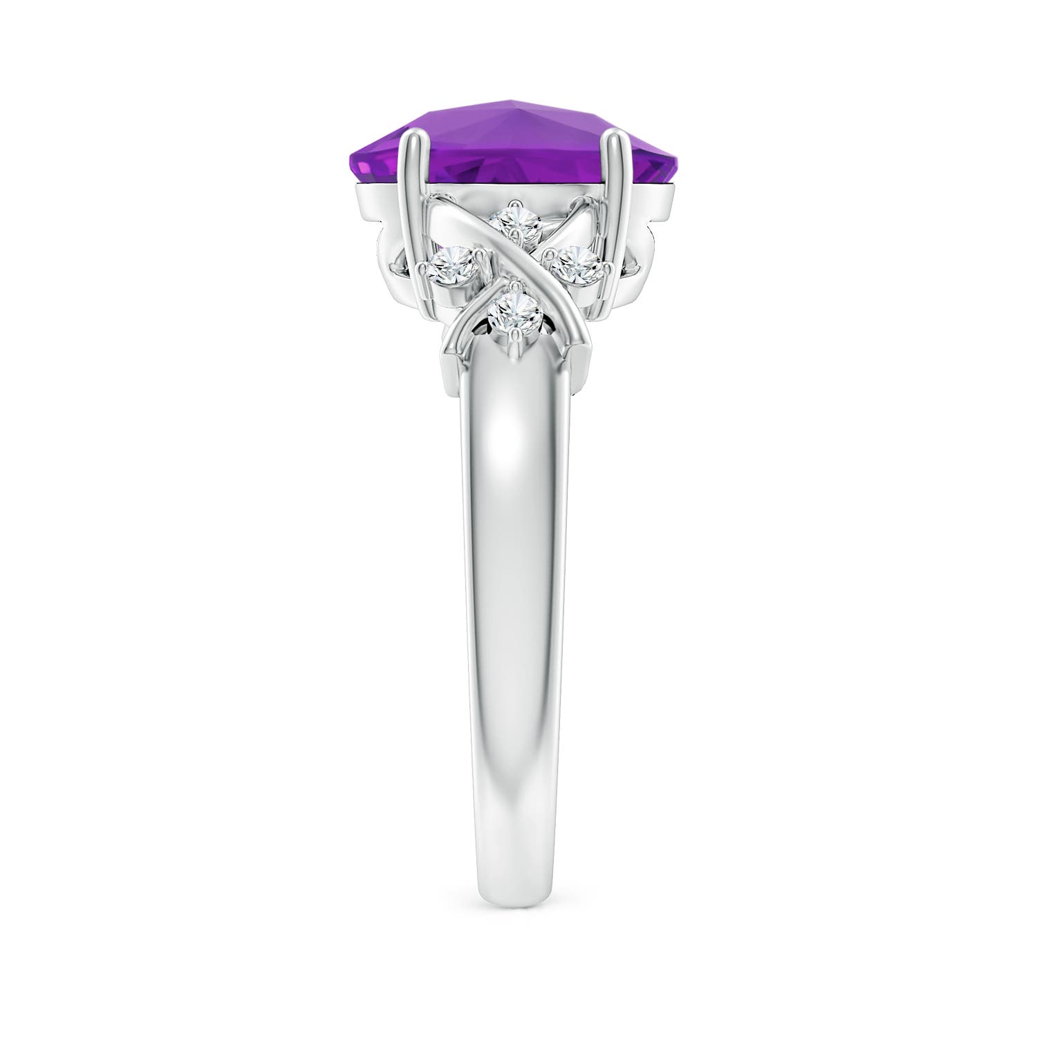 AAAA - Amethyst / 2.38 CT / 14 KT White Gold