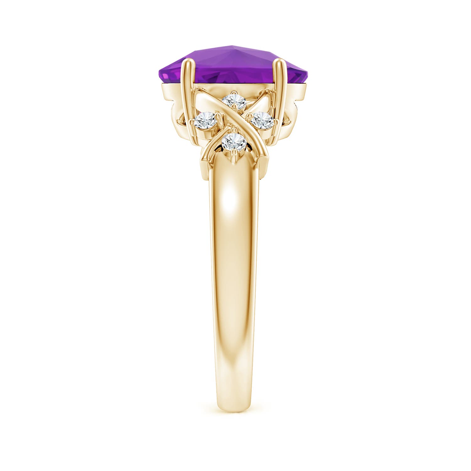 AAAA - Amethyst / 2.38 CT / 14 KT Yellow Gold