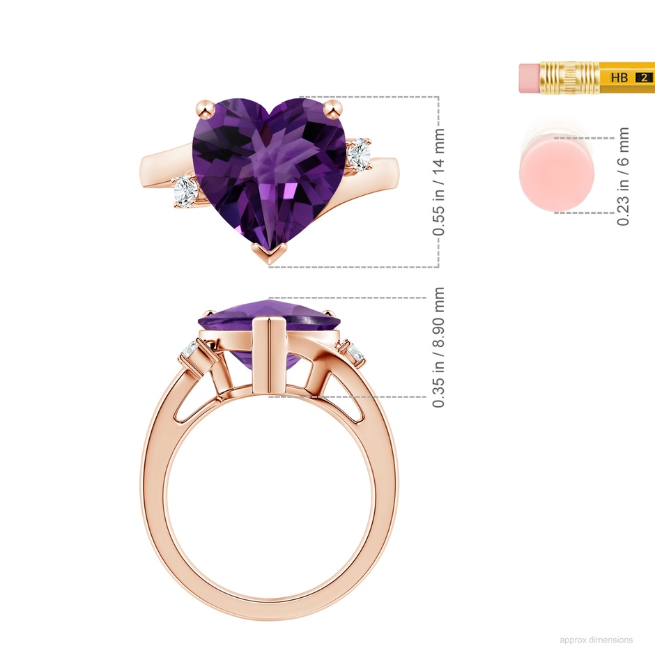 11.87x11.95x7.73mm AAAA FC_SR1458AMD_H-RGE-AAAA-11.87x11.95x7.73 in 18K Rose Gold ruler