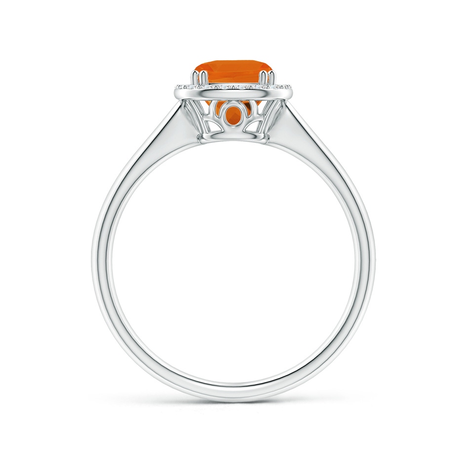 7x6mm AAAA Lozenge-Shaped Citrine Cocktail Ring with Diamond Halo in White Gold side-1