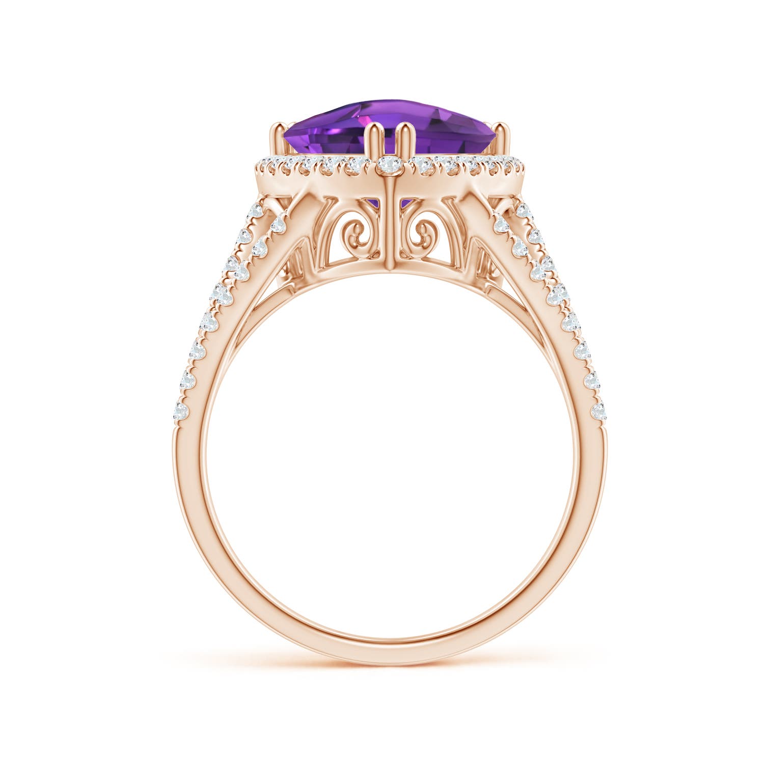 AAAA - Amethyst / 3.06 CT / 14 KT Rose Gold