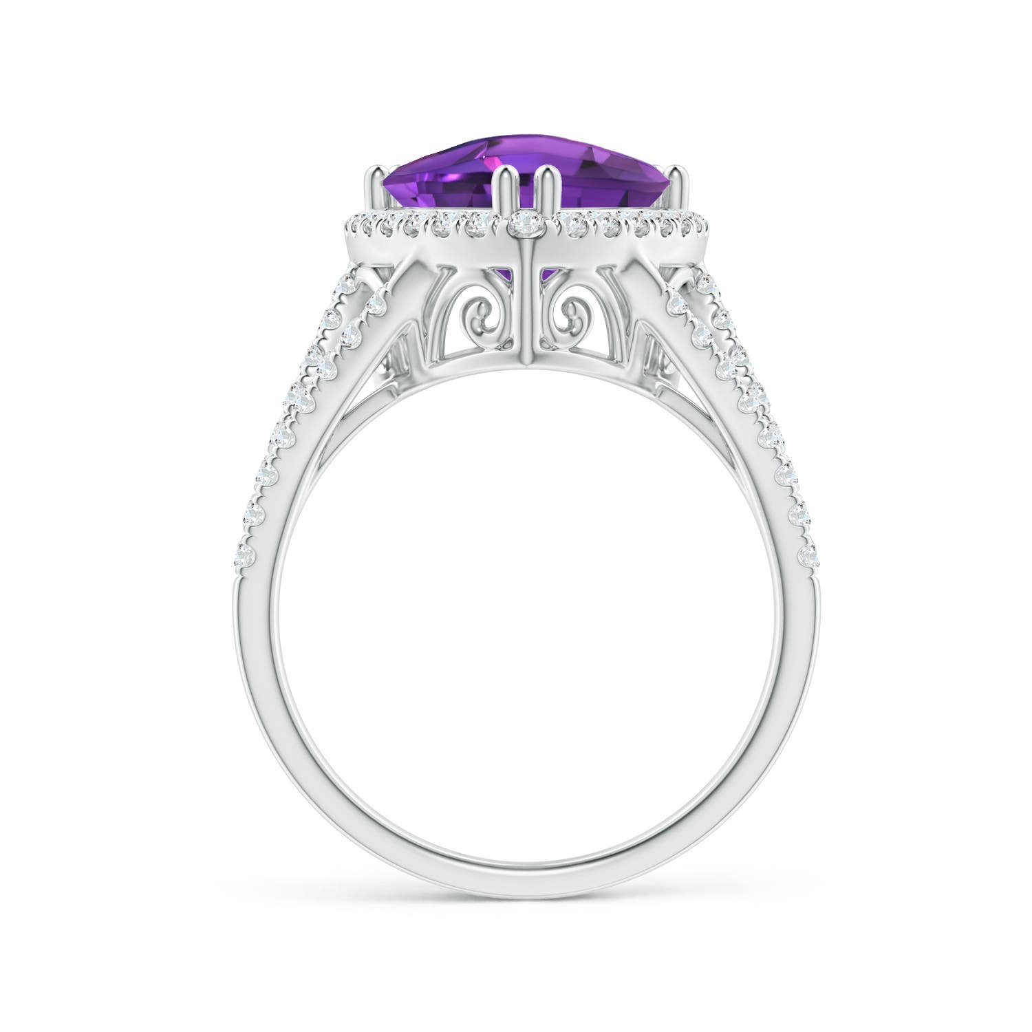 AAAA - Amethyst / 3.06 CT / 14 KT White Gold