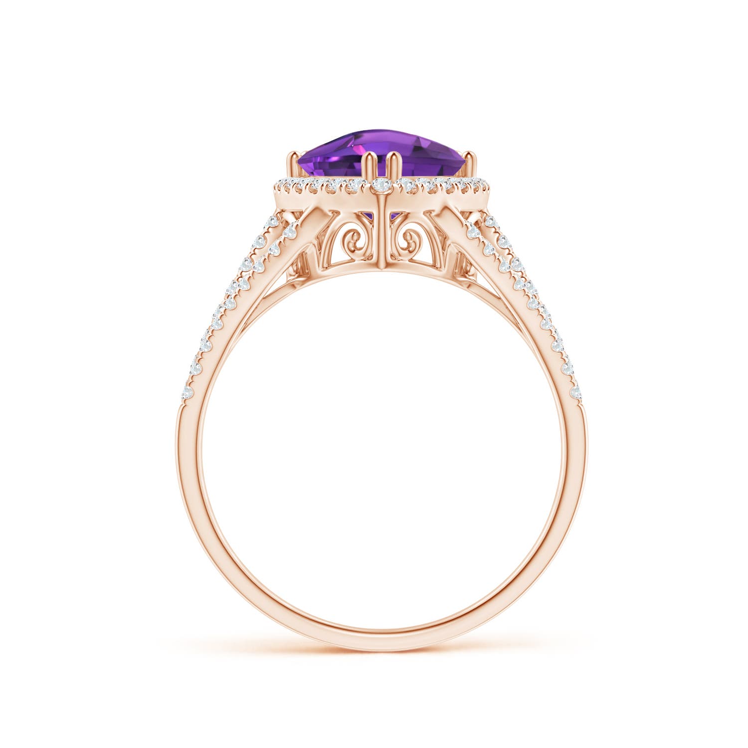 AAAA - Amethyst / 1.49 CT / 14 KT Rose Gold