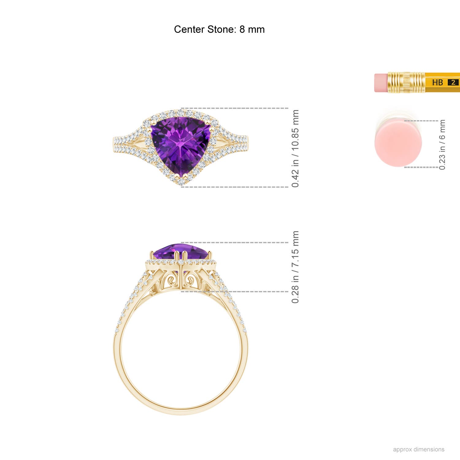 AAAA - Amethyst / 1.49 CT / 14 KT Yellow Gold