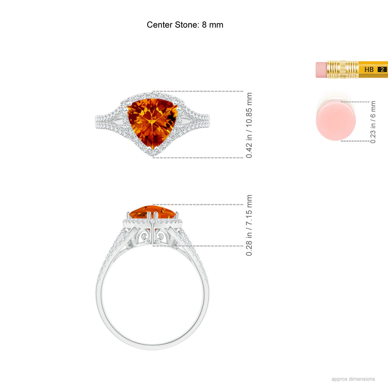 AAAA - Citrine / 1.49 CT / 14 KT White Gold