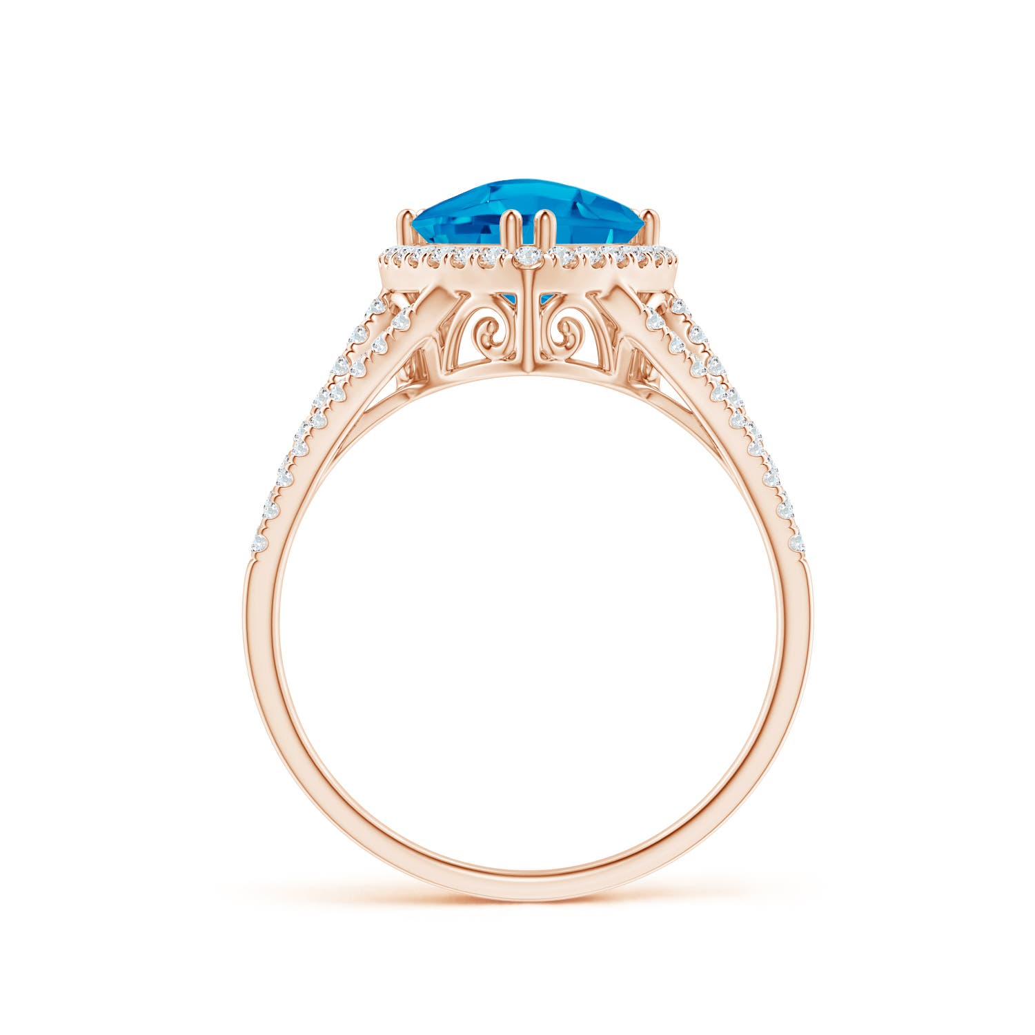 AAAA - Swiss Blue Topaz / 1.69 CT / 14 KT Rose Gold