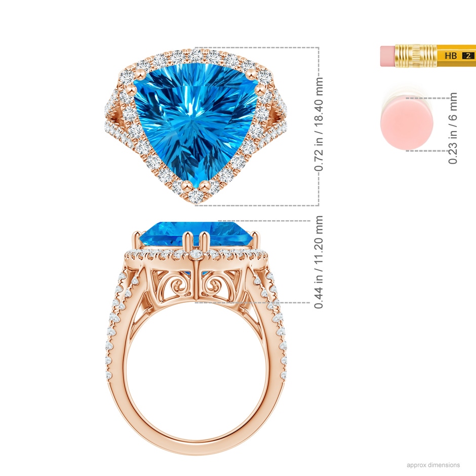 14.12x13.98x9.12mm AAAA FC_SR1903SBTD_H-RGE-AAAA-14.12x13.98x9.12 in 18K Rose Gold ruler