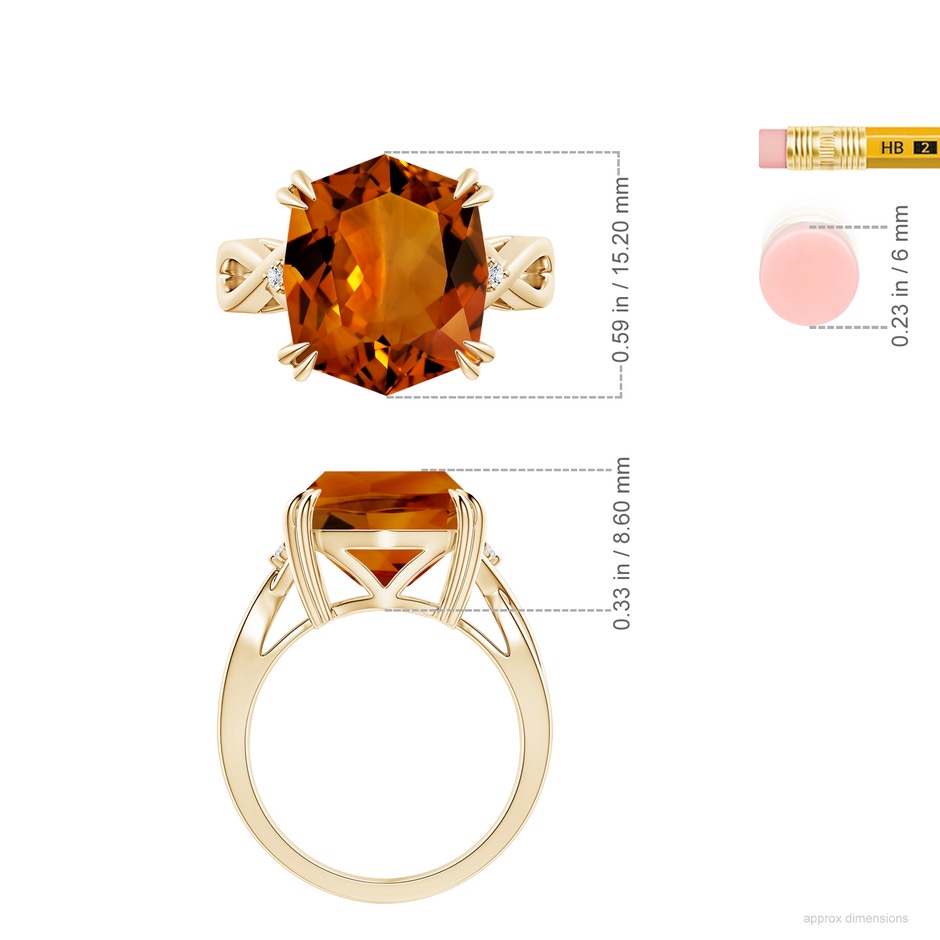 14.16x12.02x7.20mm AAAA FC_SR1922CTD_H-YG-AAAA-14.16x12.02x7.20 in Yellow Gold ruler