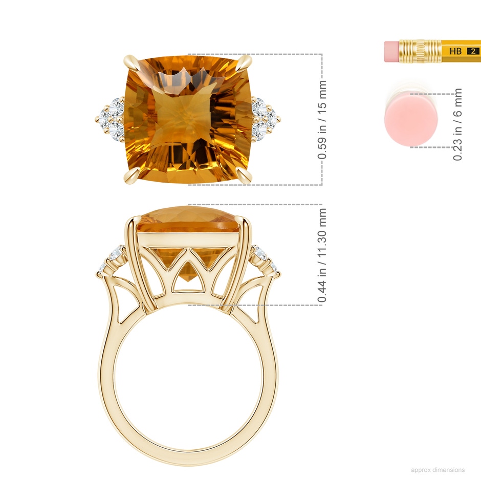 15.17x15.07x9.67mm AAAA FC_SR2687CTD_H-YG-AAAA-15.17x15.07x9.67 in Yellow Gold ruler