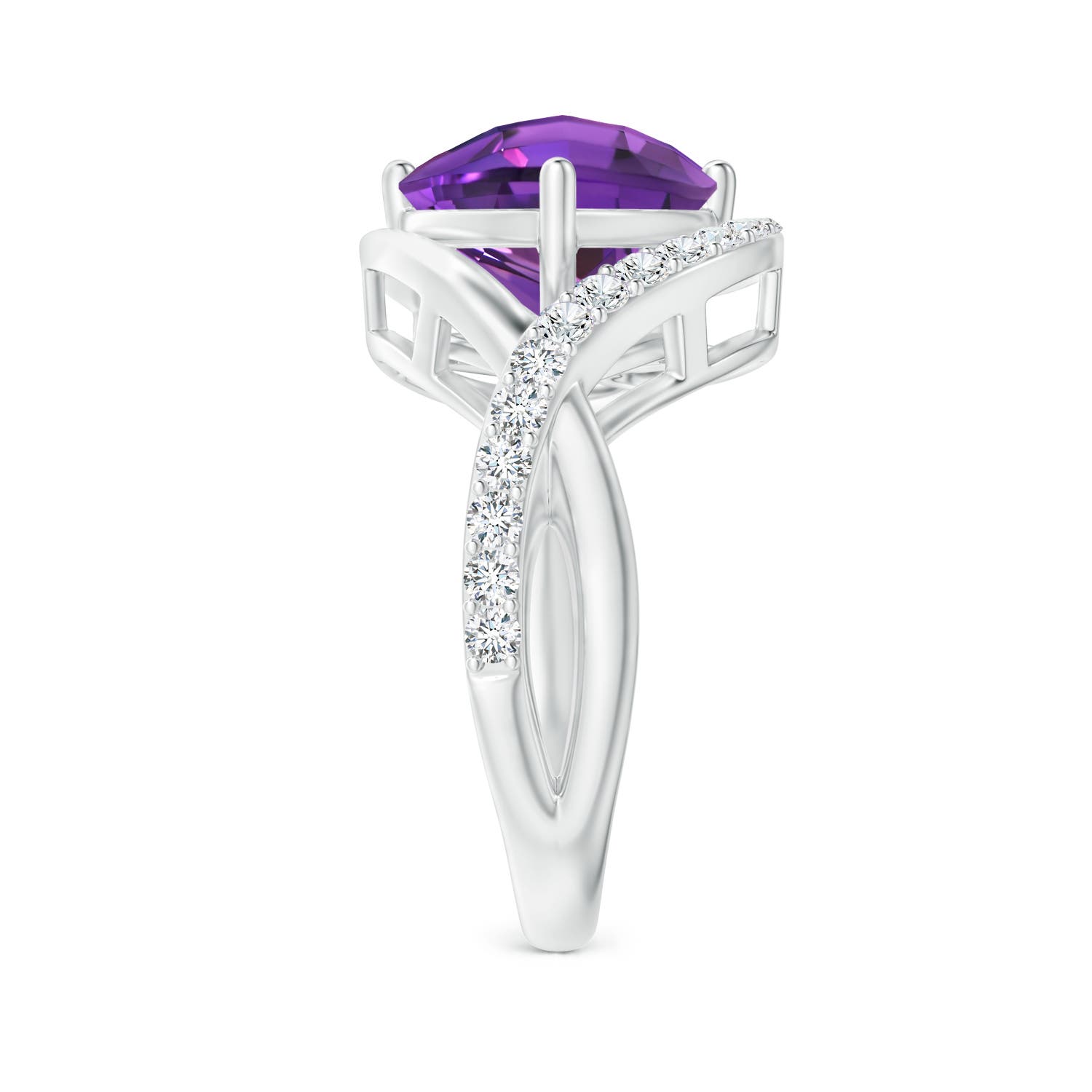 AAAA - Amethyst / 2.84 CT / 14 KT White Gold