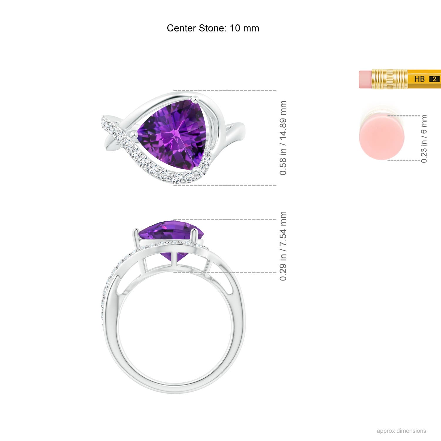 AAAA - Amethyst / 2.84 CT / 14 KT White Gold