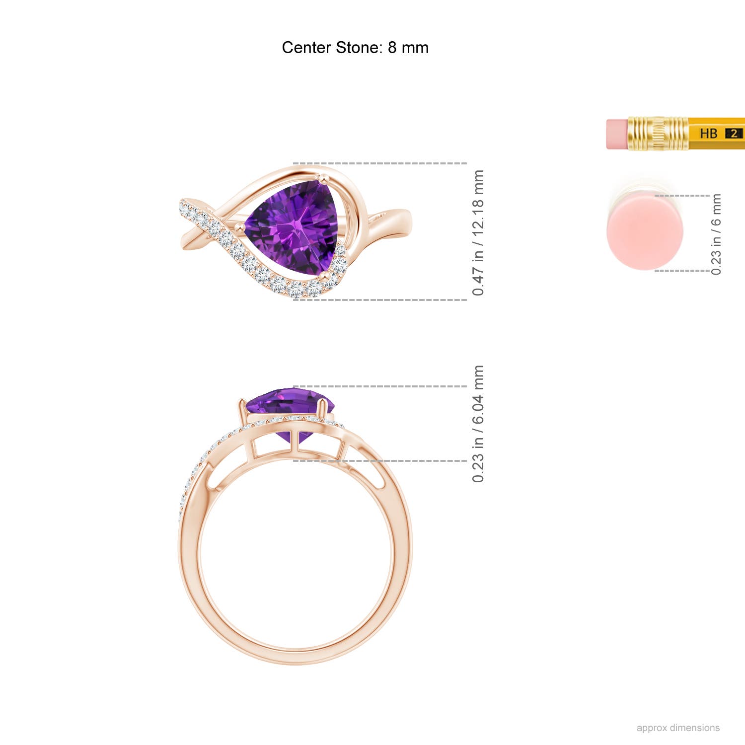 AAAA - Amethyst / 1.41 CT / 14 KT Rose Gold