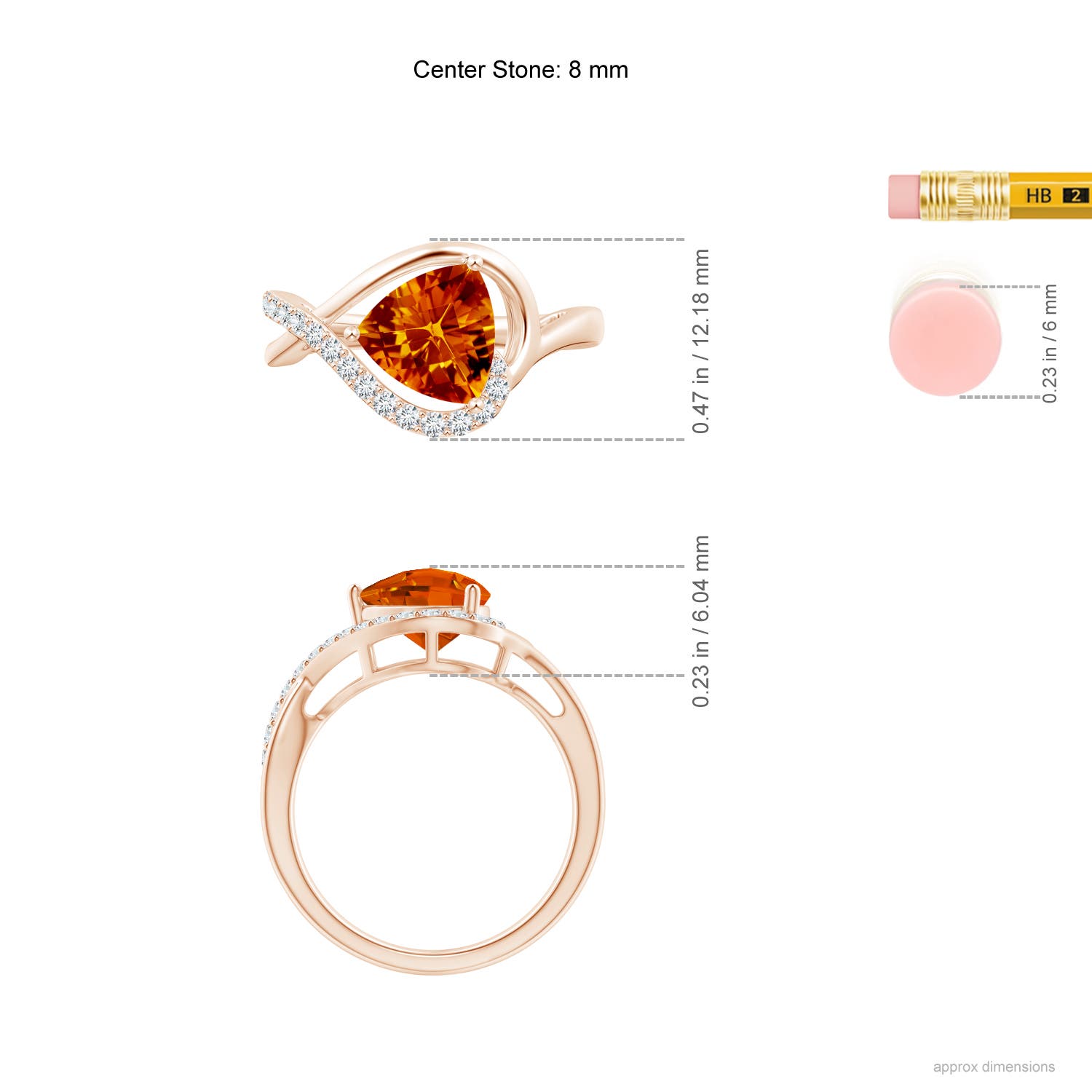 AAAA - Citrine / 1.41 CT / 14 KT Rose Gold