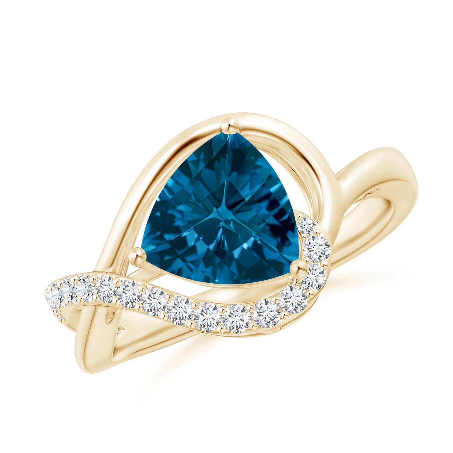 AAAA - London Blue Topaz / 1.61 CT / 14 KT Yellow Gold