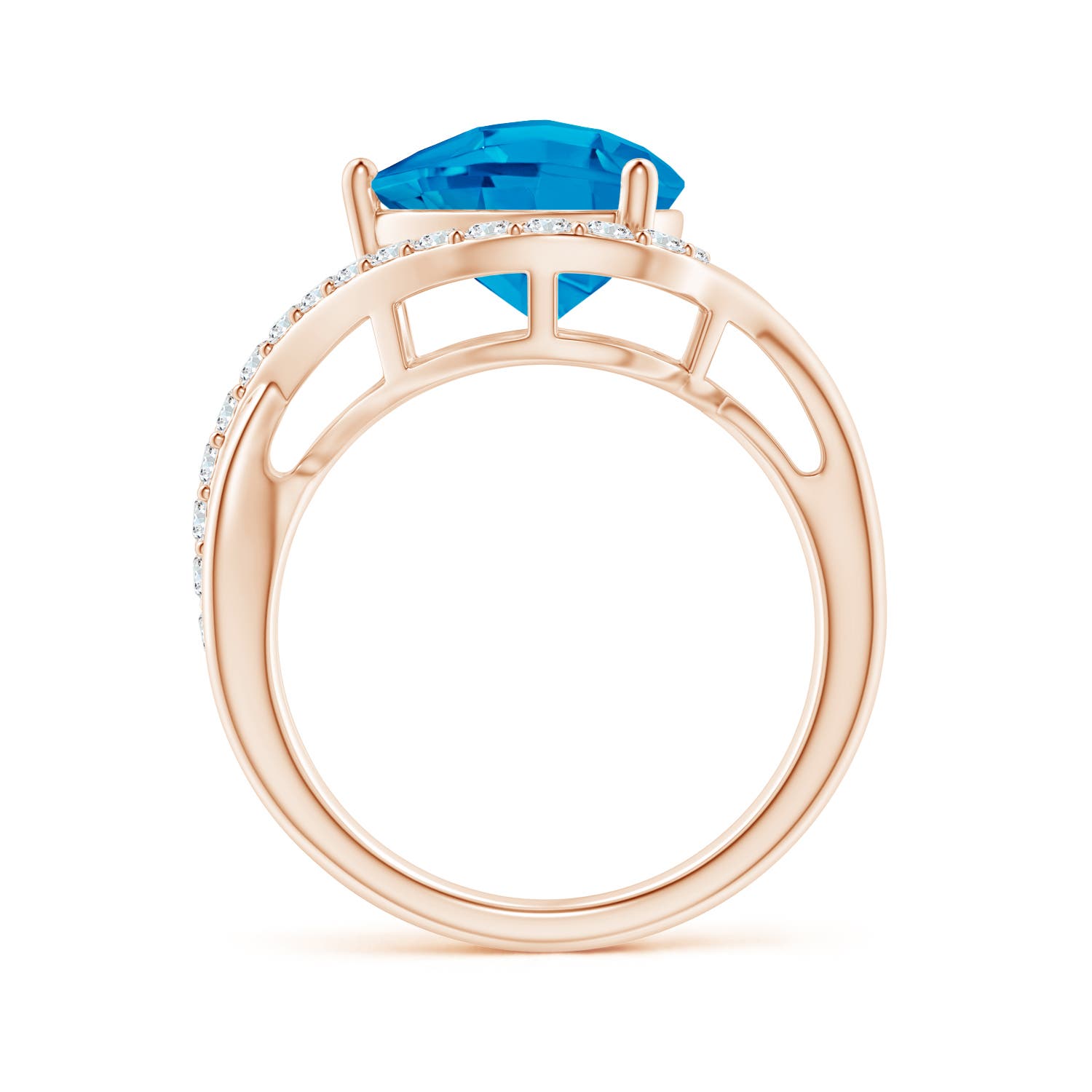 AAAA - Swiss Blue Topaz / 3.34 CT / 14 KT Rose Gold