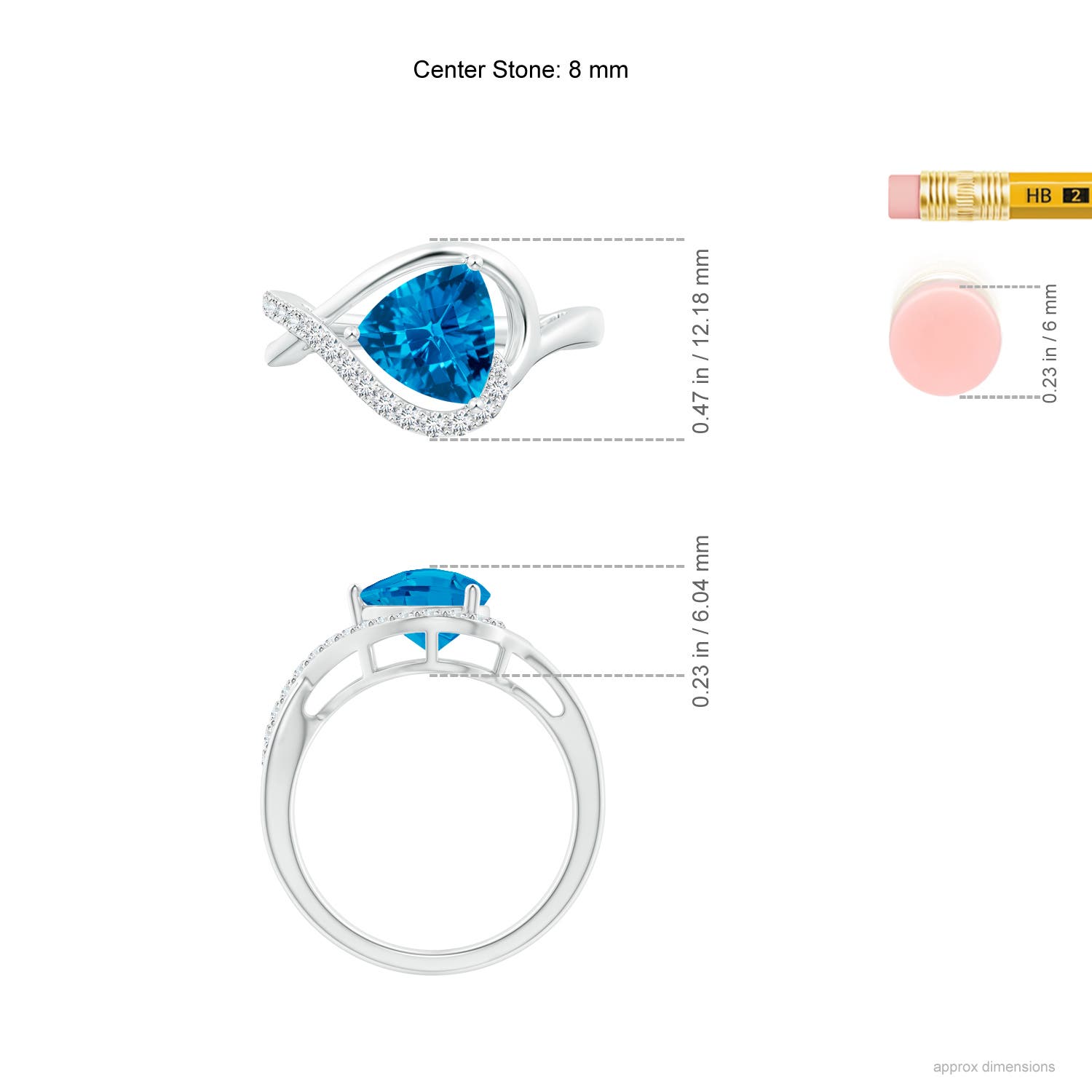 AAAA - Swiss Blue Topaz / 1.61 CT / 14 KT White Gold