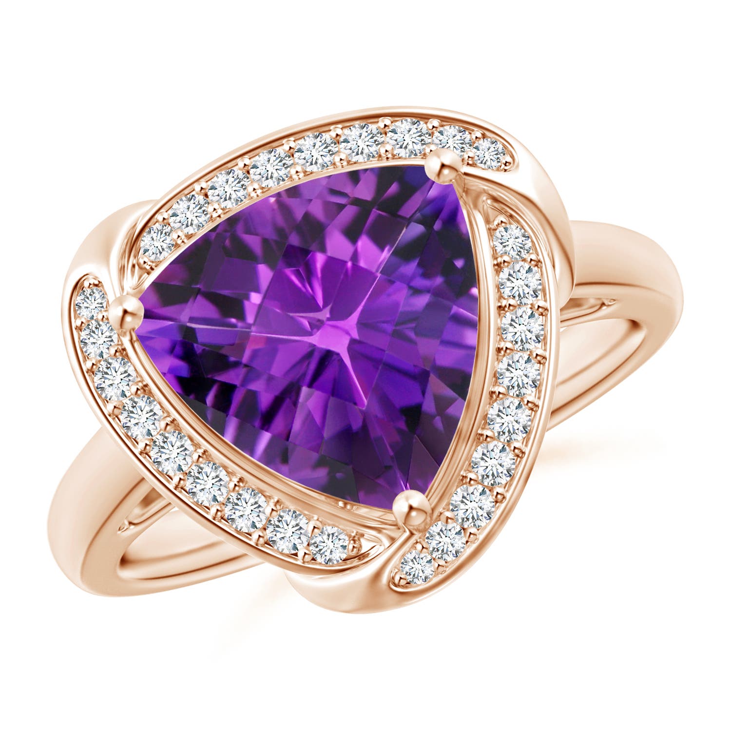 AAAA - Amethyst / 2.7 CT / 14 KT Rose Gold