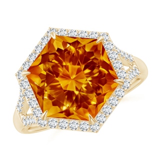 Hexagon AAAA Citrine