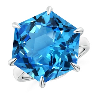 Hexagon AAAA Swiss Blue Topaz