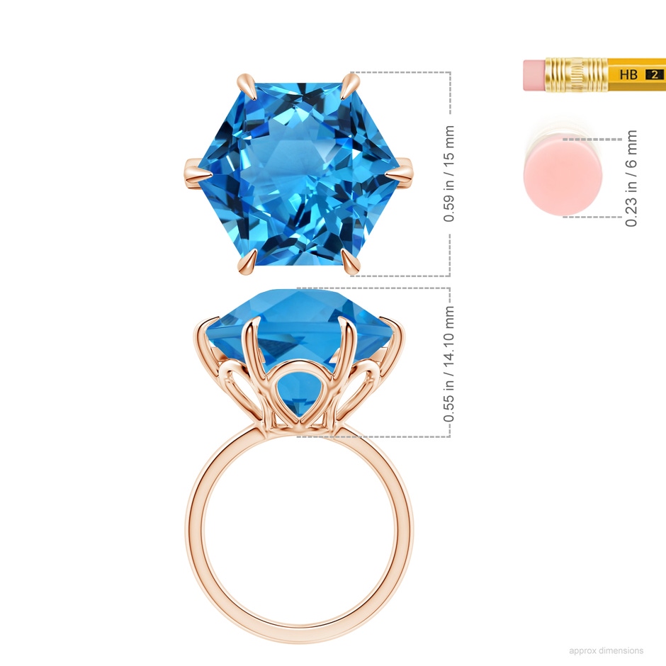 17.20x15.03x10.16mm AAAA FC_SR2804SBT_H-RG-AAAA-17.20x15.03x10.16 in Rose Gold ruler