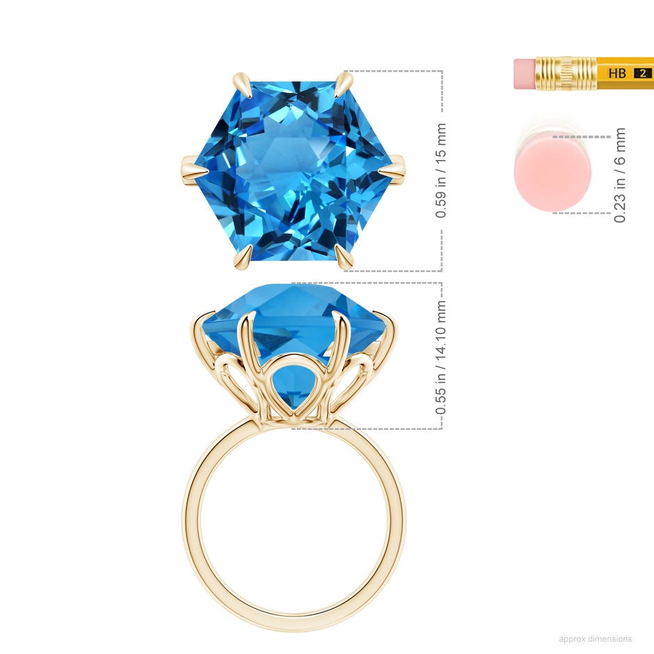 17.20x15.03x10.16mm AAAA FC_SR2804SBT_H-YG-AAAA-17.20x15.03x10.16 in Yellow Gold ruler