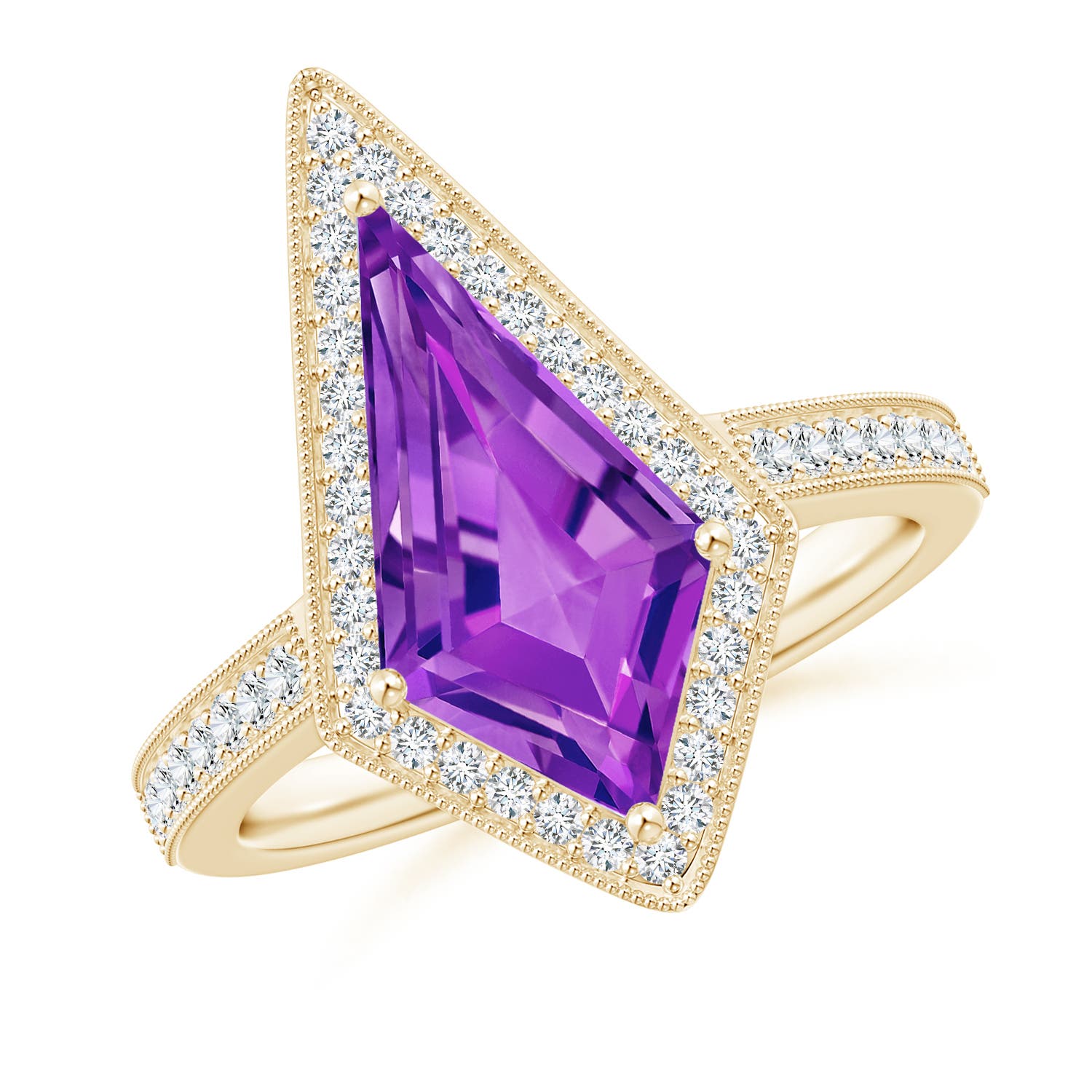 AAAA - Amethyst / 4.83 CT / 14 KT Yellow Gold