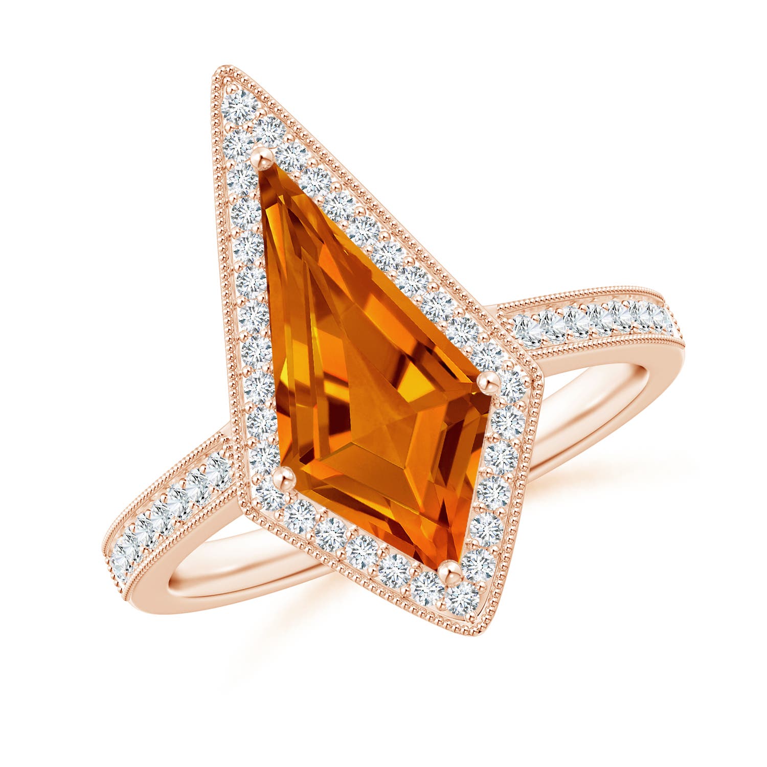 AAAA - Citrine / 3.79 CT / 14 KT Rose Gold