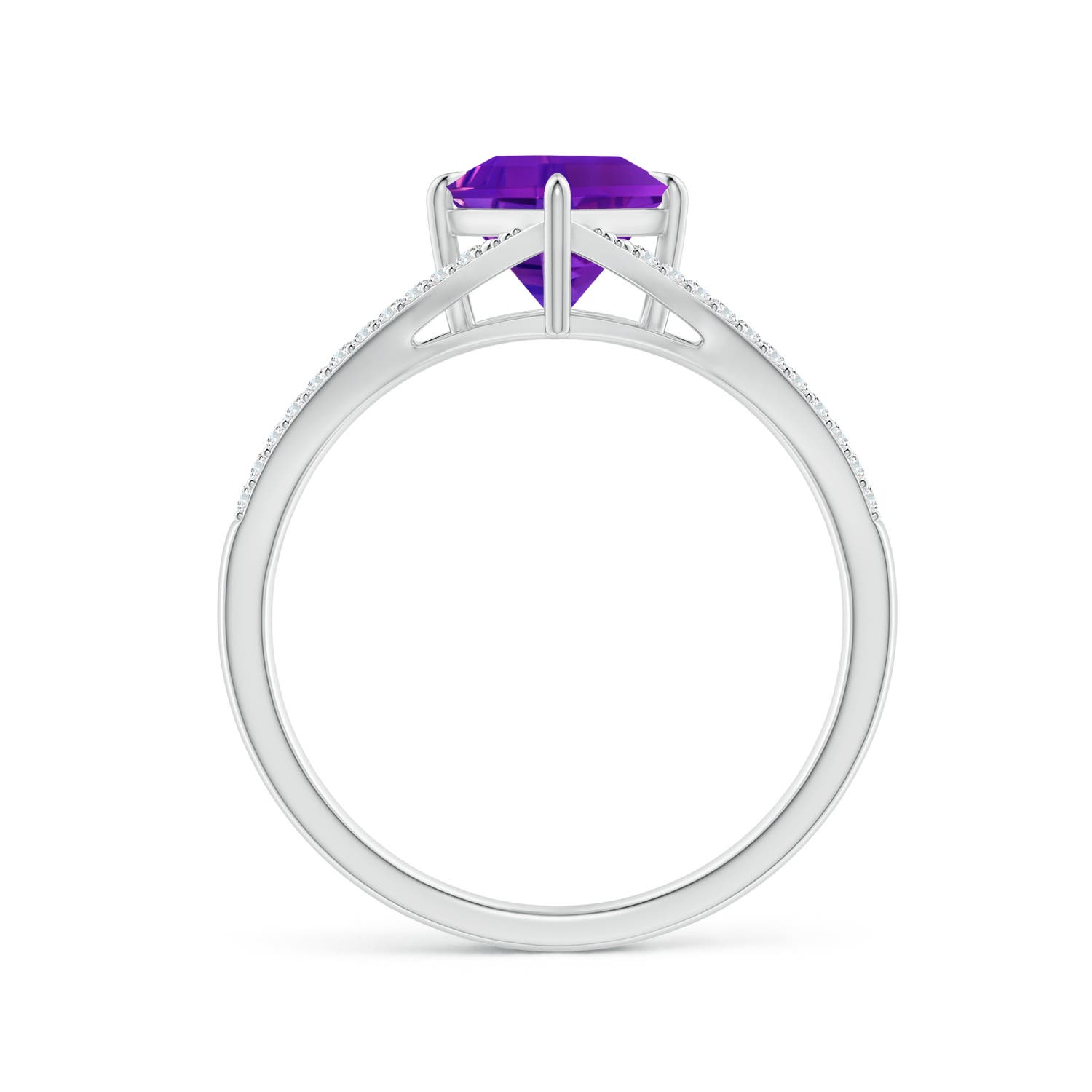 AAAA - Amethyst / 3.73 CT / 14 KT White Gold