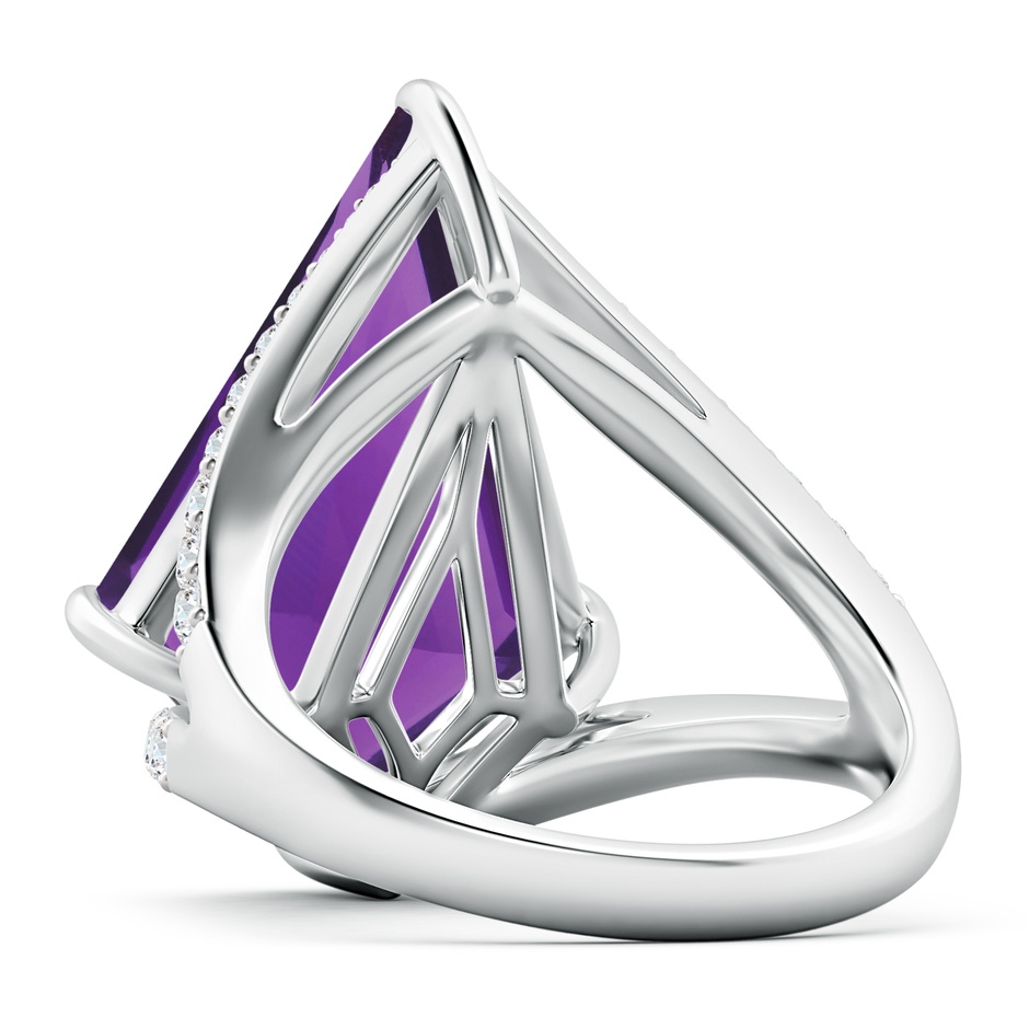 23.10x14.03x8.59mm AAAA GIA Certified Kite-Shaped Step-Cut Amethyst Halo Split Shank Ring in White Gold side 599