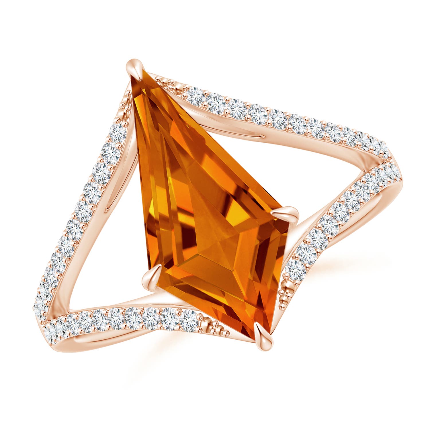 AAAA - Citrine / 4.77 CT / 14 KT Rose Gold