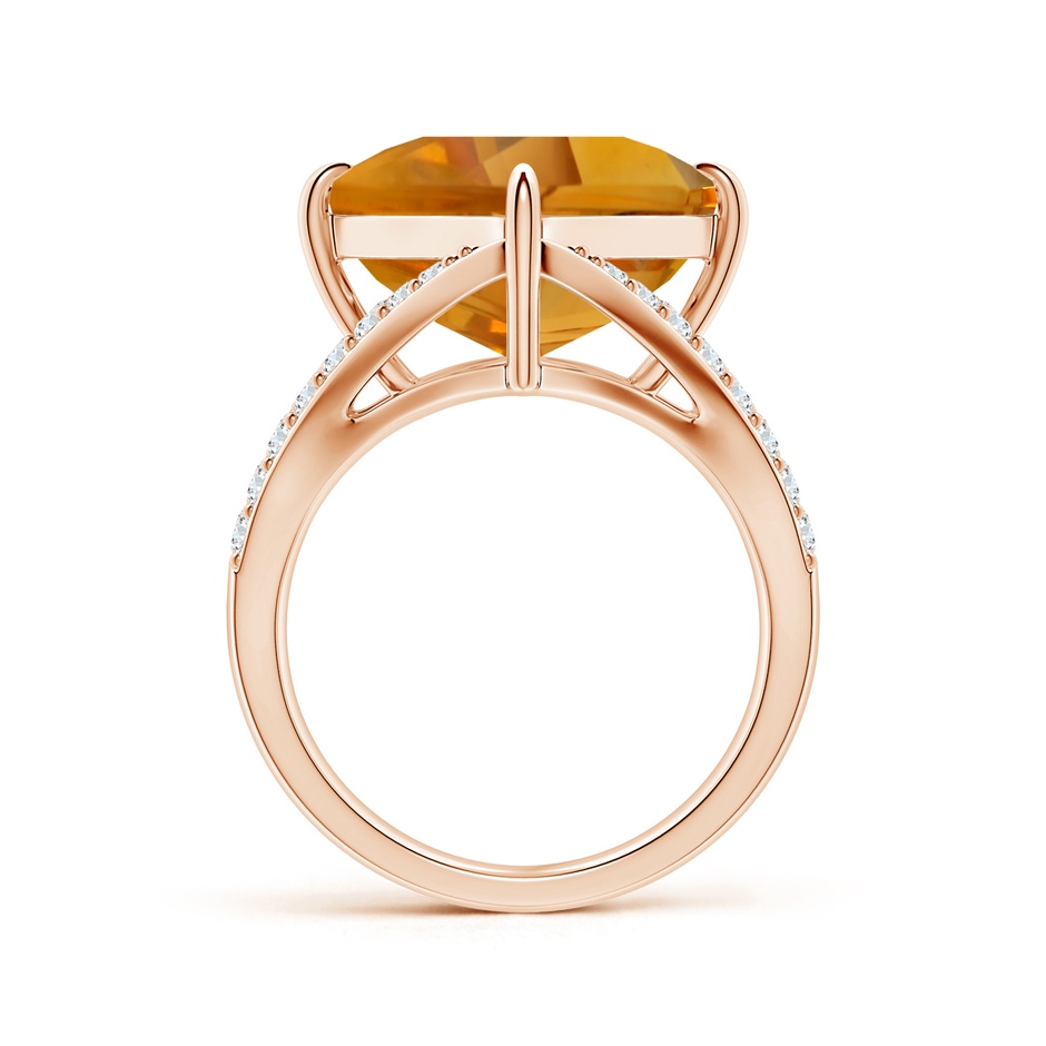 22.23x13.83x8.02mm AAAA GIA Certified Kite-Shaped Step-Cut Citrine Halo Split Shank Ring in 18K Rose Gold side 399