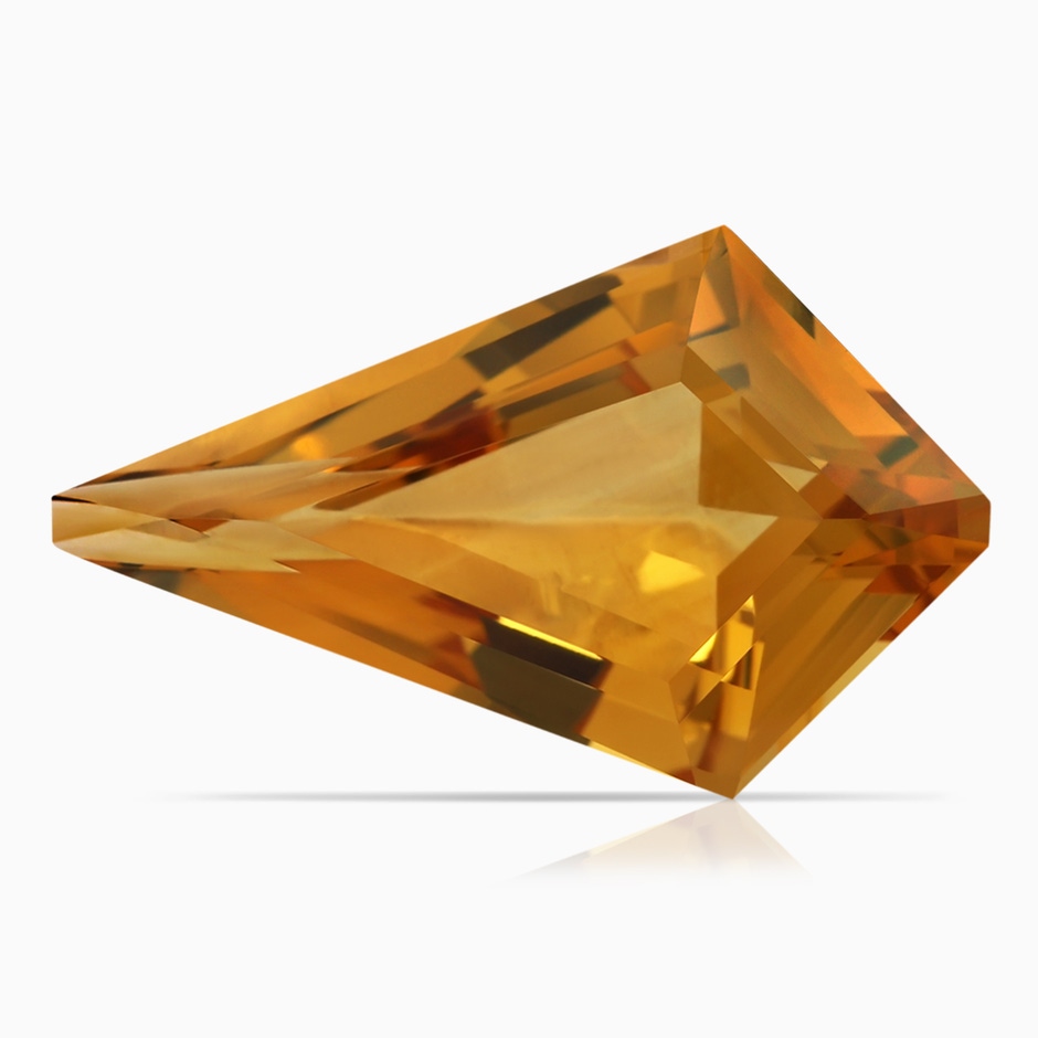 22.23x13.83x8.02mm AAAA GIA Certified Kite-Shaped Step-Cut Citrine Halo Split Shank Ring in White Gold side 899