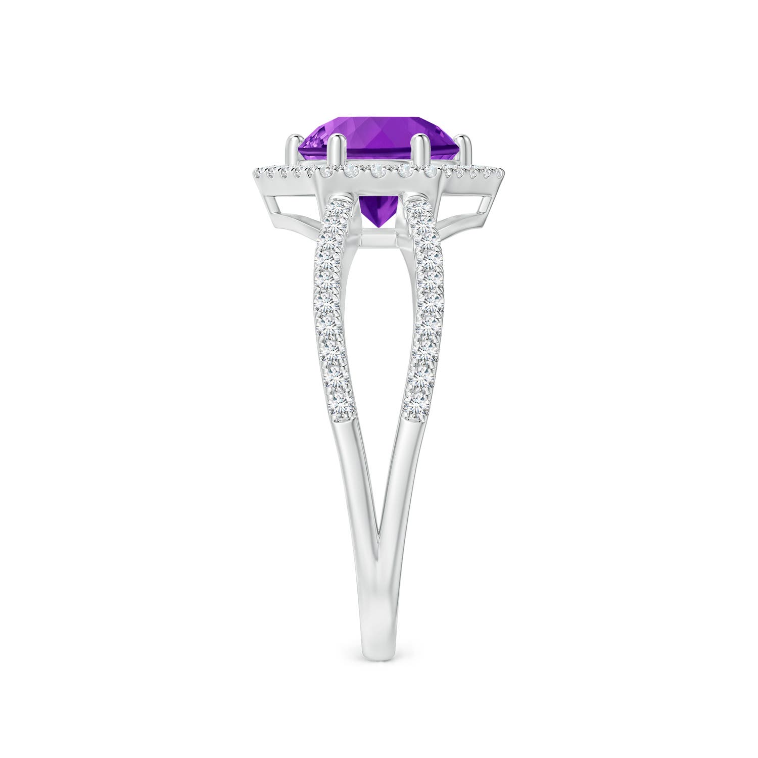 AAAA - Amethyst / 1.34 CT / 14 KT White Gold