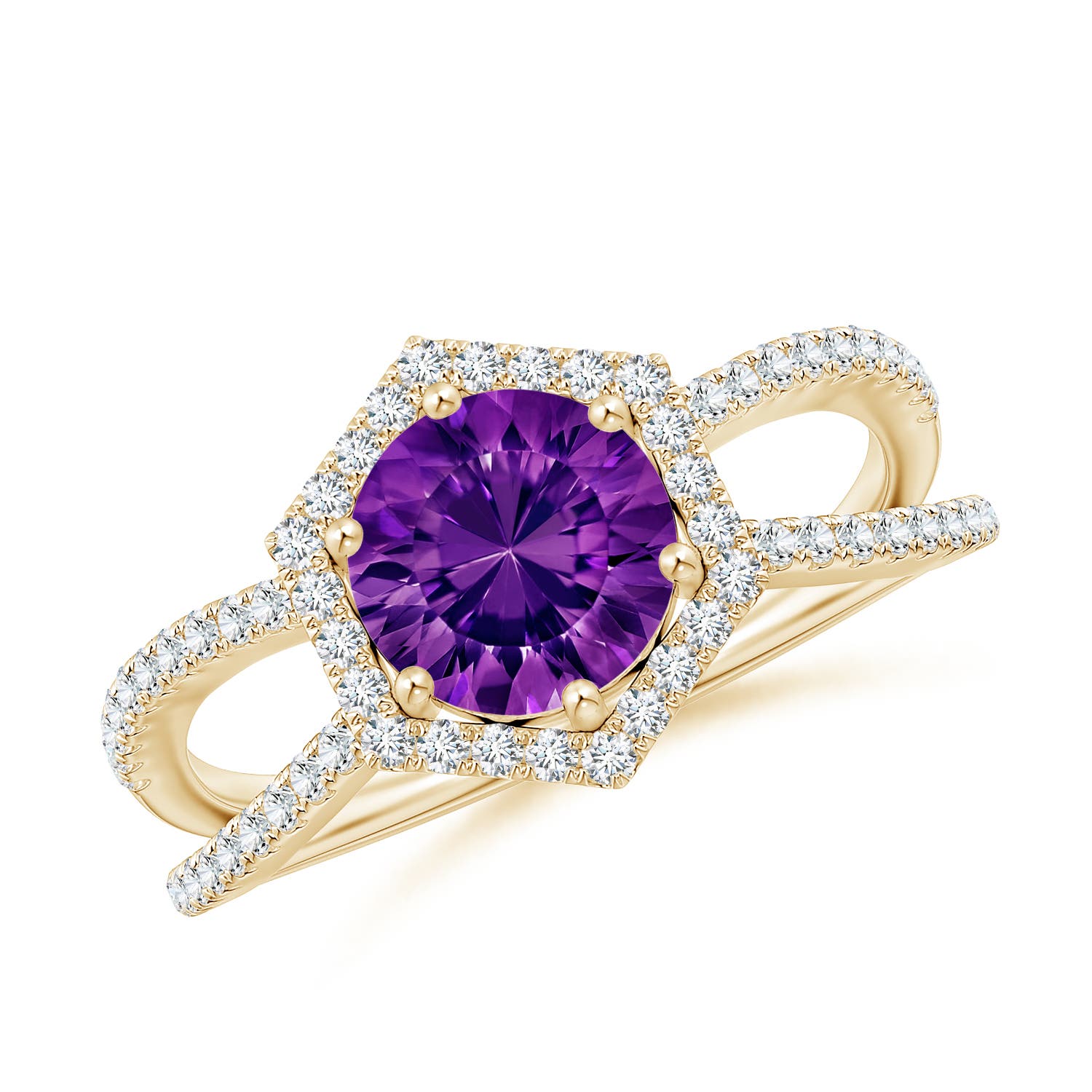 AAAA - Amethyst / 1.34 CT / 14 KT Yellow Gold