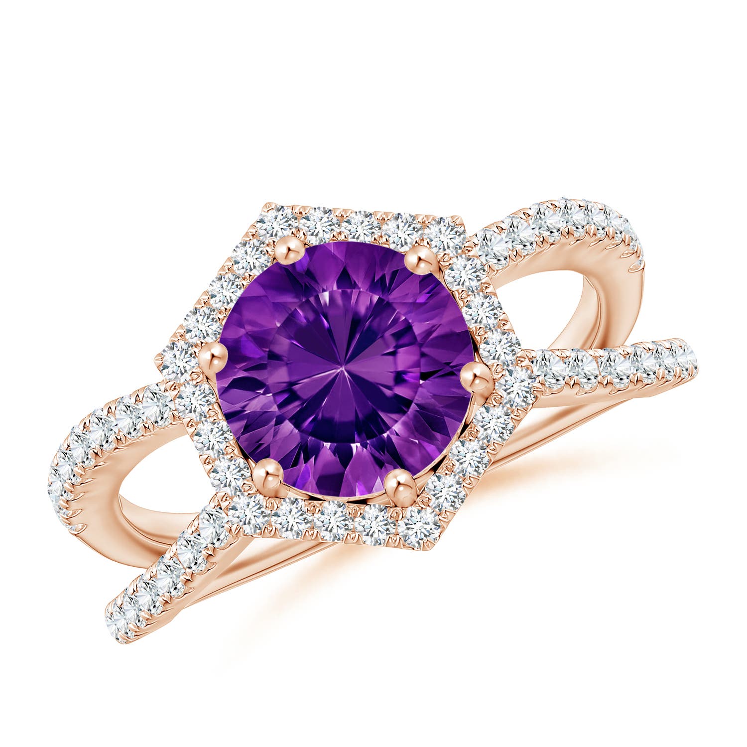 AAAA - Amethyst / 2.36 CT / 14 KT Rose Gold