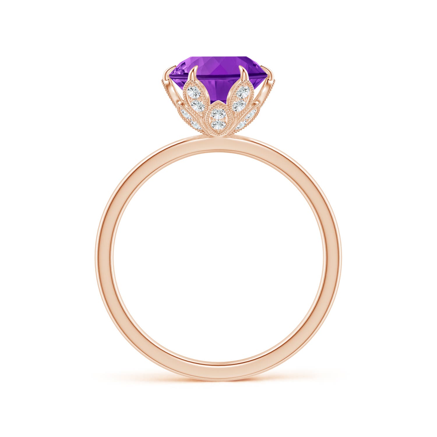 AAAA - Amethyst / 1.94 CT / 14 KT Rose Gold