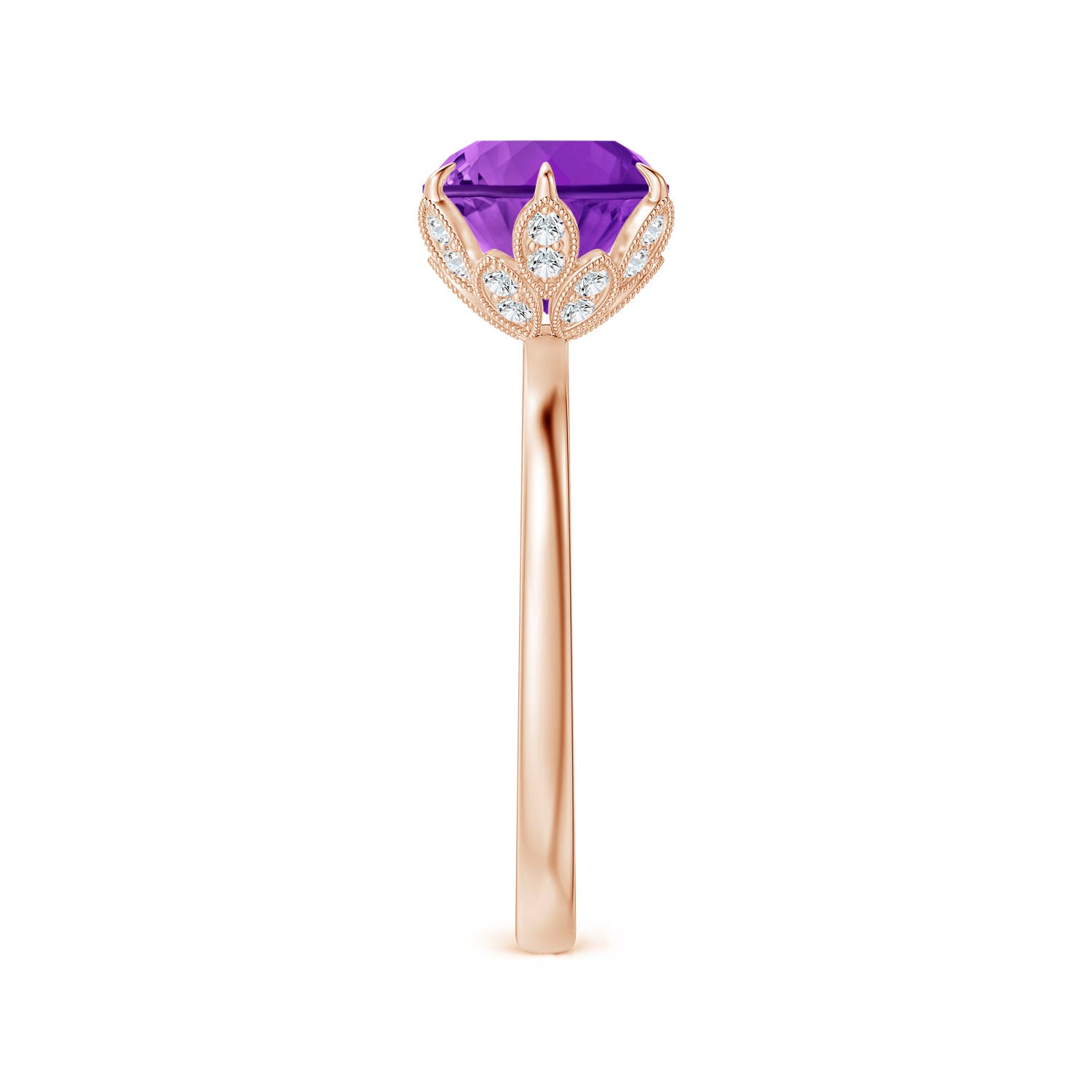 AAAA - Amethyst / 1.94 CT / 14 KT Rose Gold