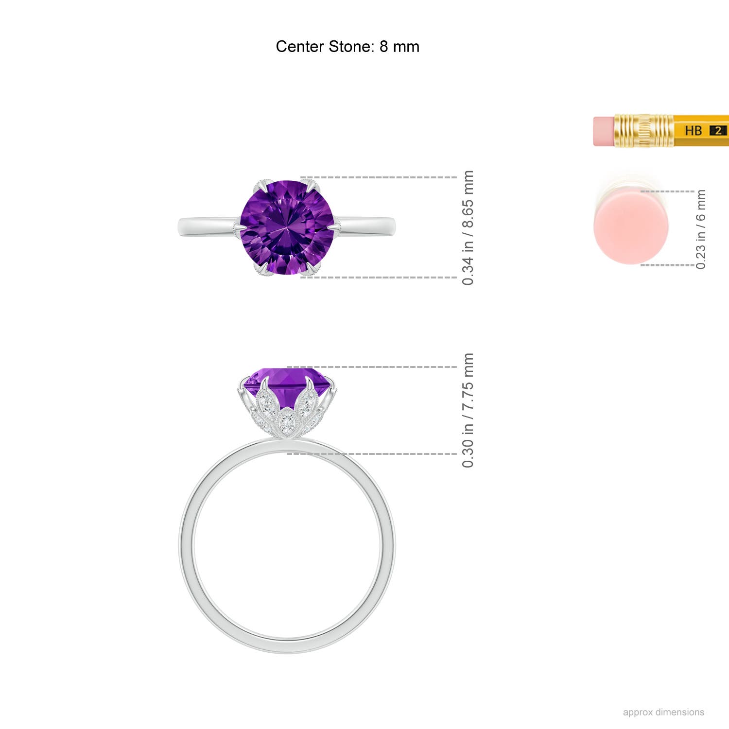 AAAA - Amethyst / 1.94 CT / 14 KT White Gold