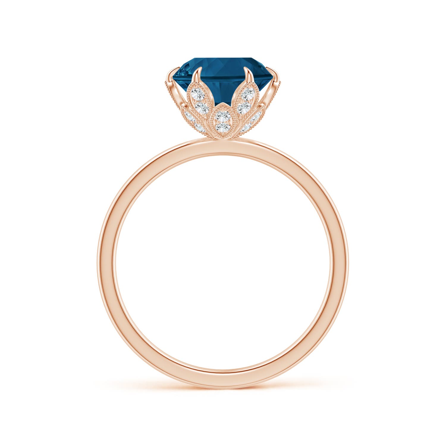 AAAA - London Blue Topaz / 2.24 CT / 14 KT Rose Gold