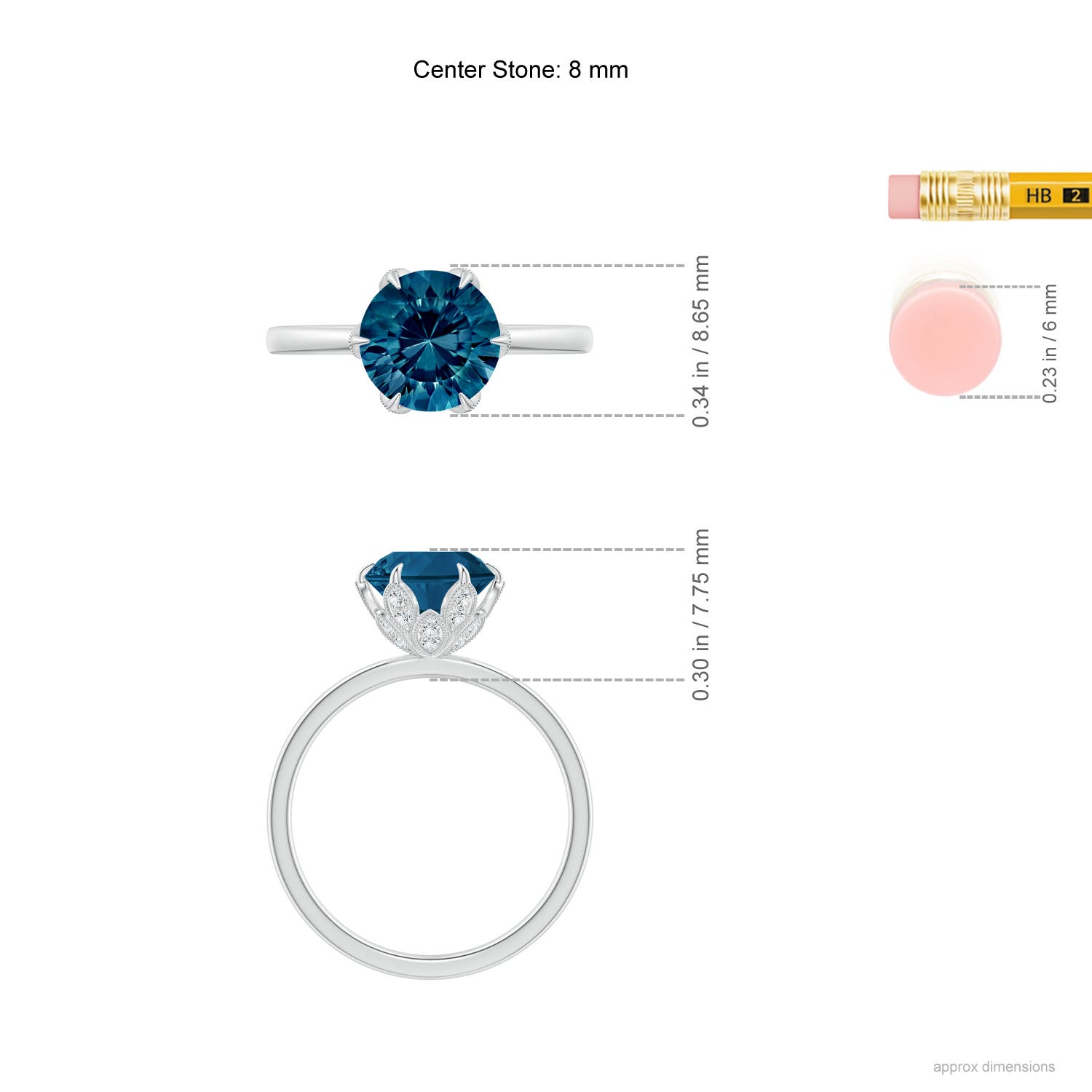 AAAA - London Blue Topaz / 2.24 CT / 14 KT White Gold