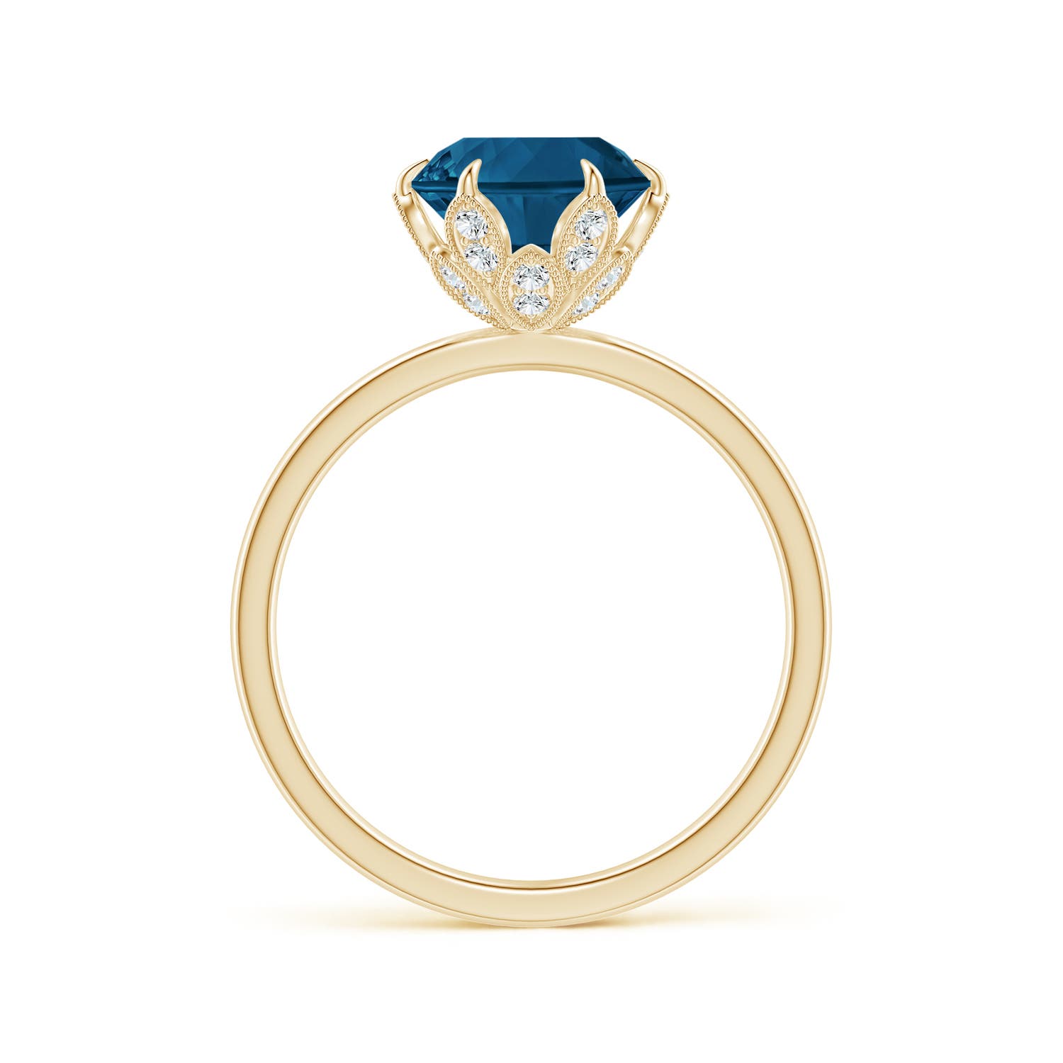 AAAA - London Blue Topaz / 2.24 CT / 14 KT Yellow Gold