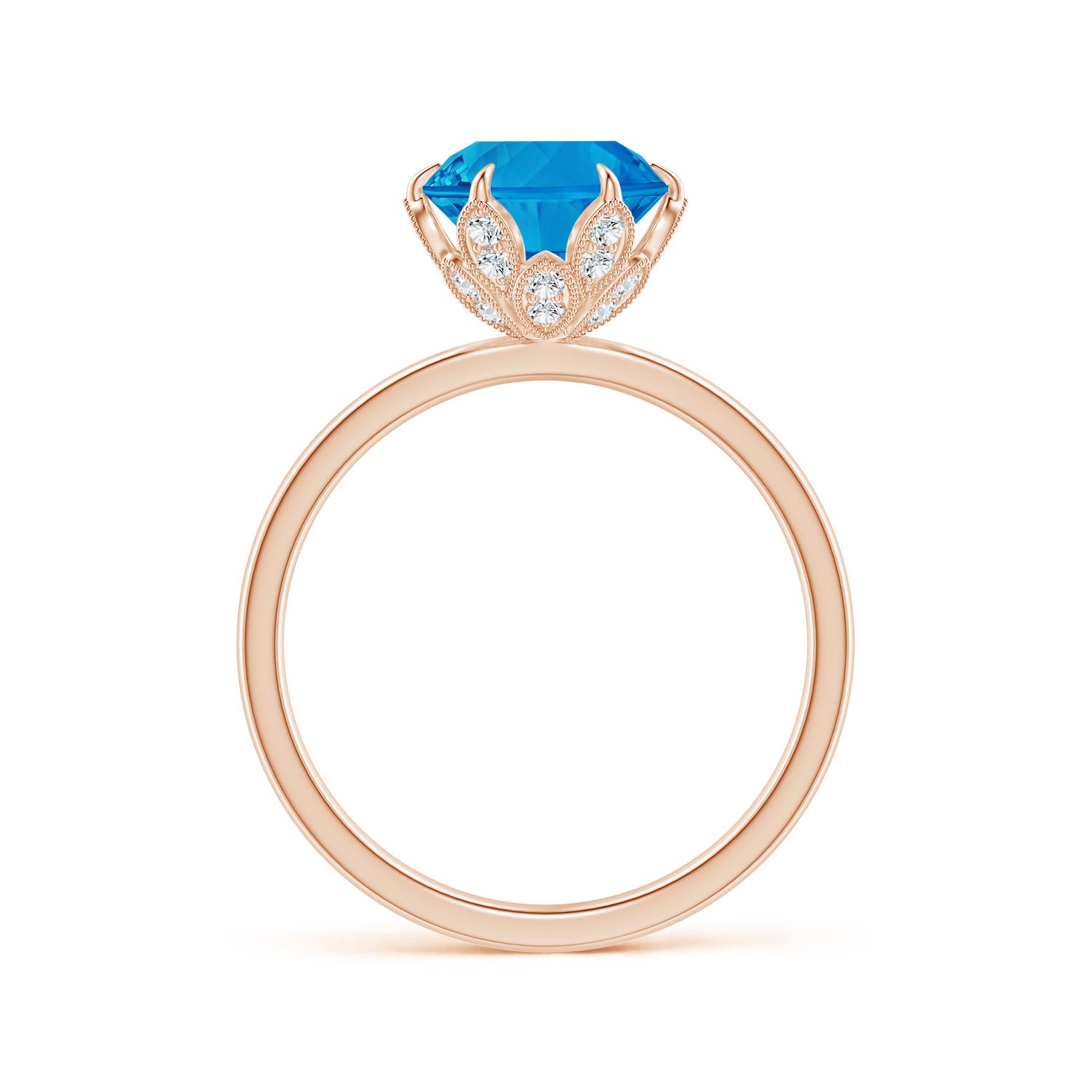 AAAA - Swiss Blue Topaz / 2.24 CT / 14 KT Rose Gold