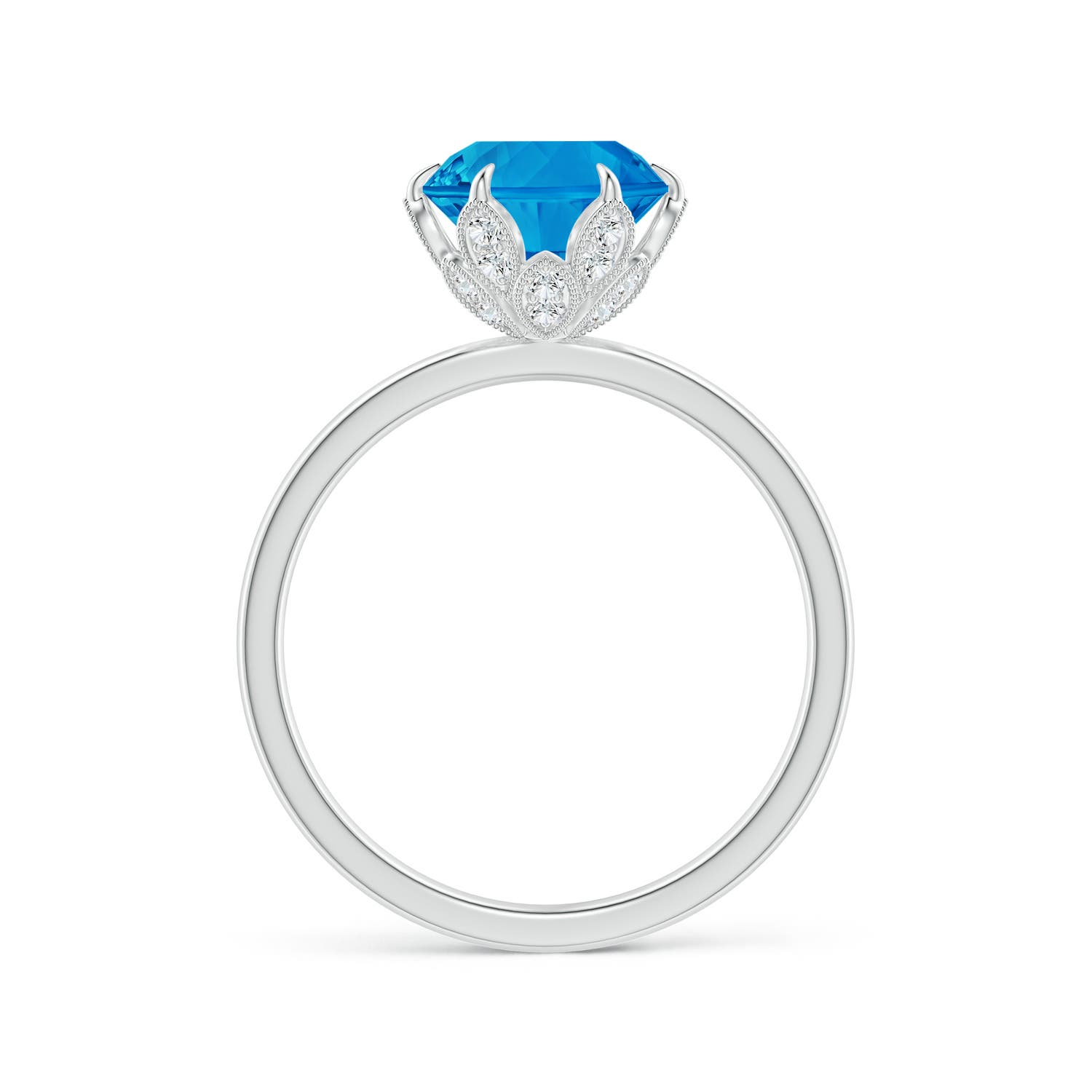 AAAA - Swiss Blue Topaz / 2.24 CT / 14 KT White Gold