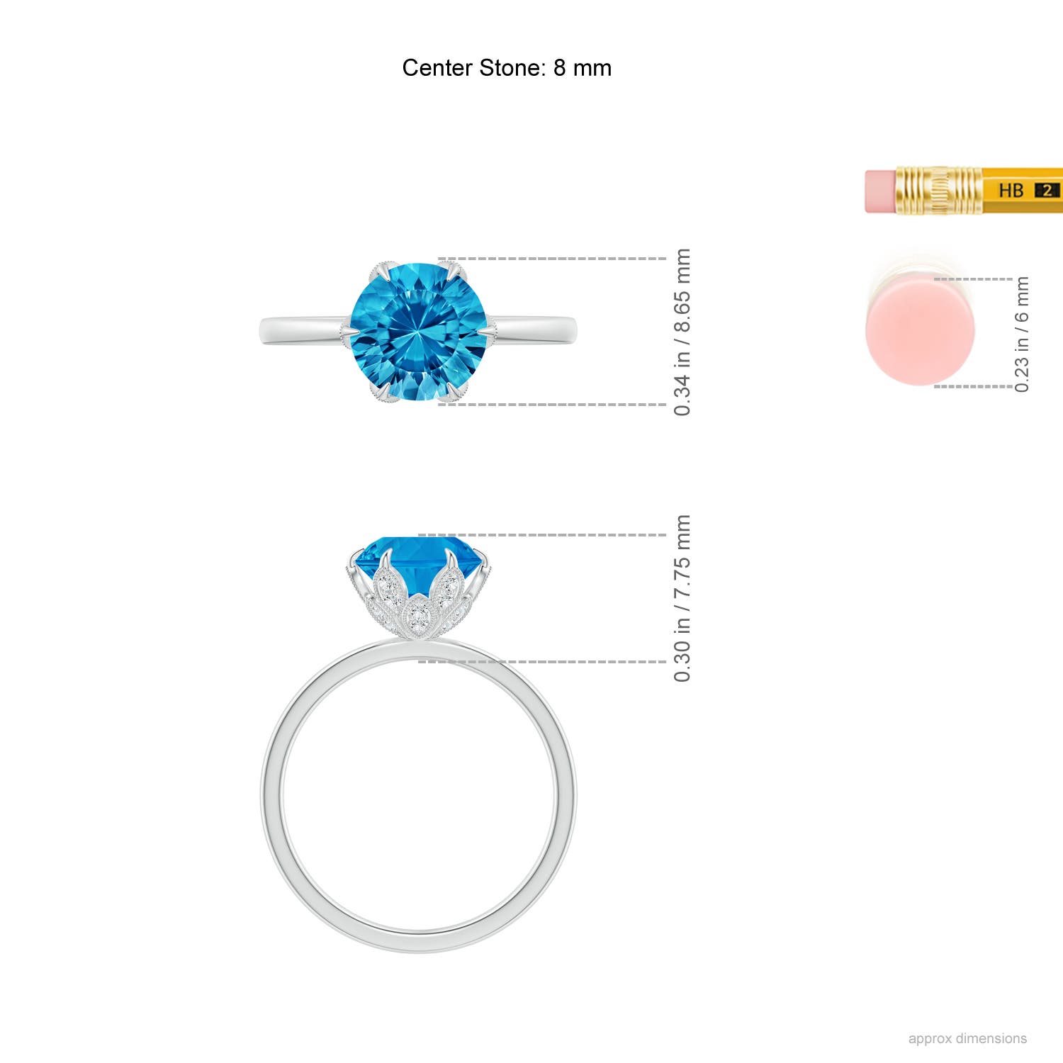 AAAA - Swiss Blue Topaz / 2.24 CT / 14 KT White Gold